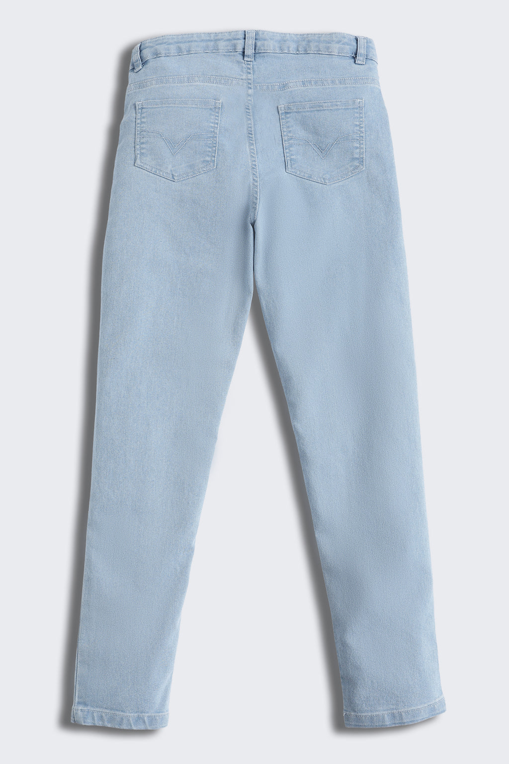 Light Blue 5 Pocketed Skinny Fit Jeans for Tweens Girls - Image 3