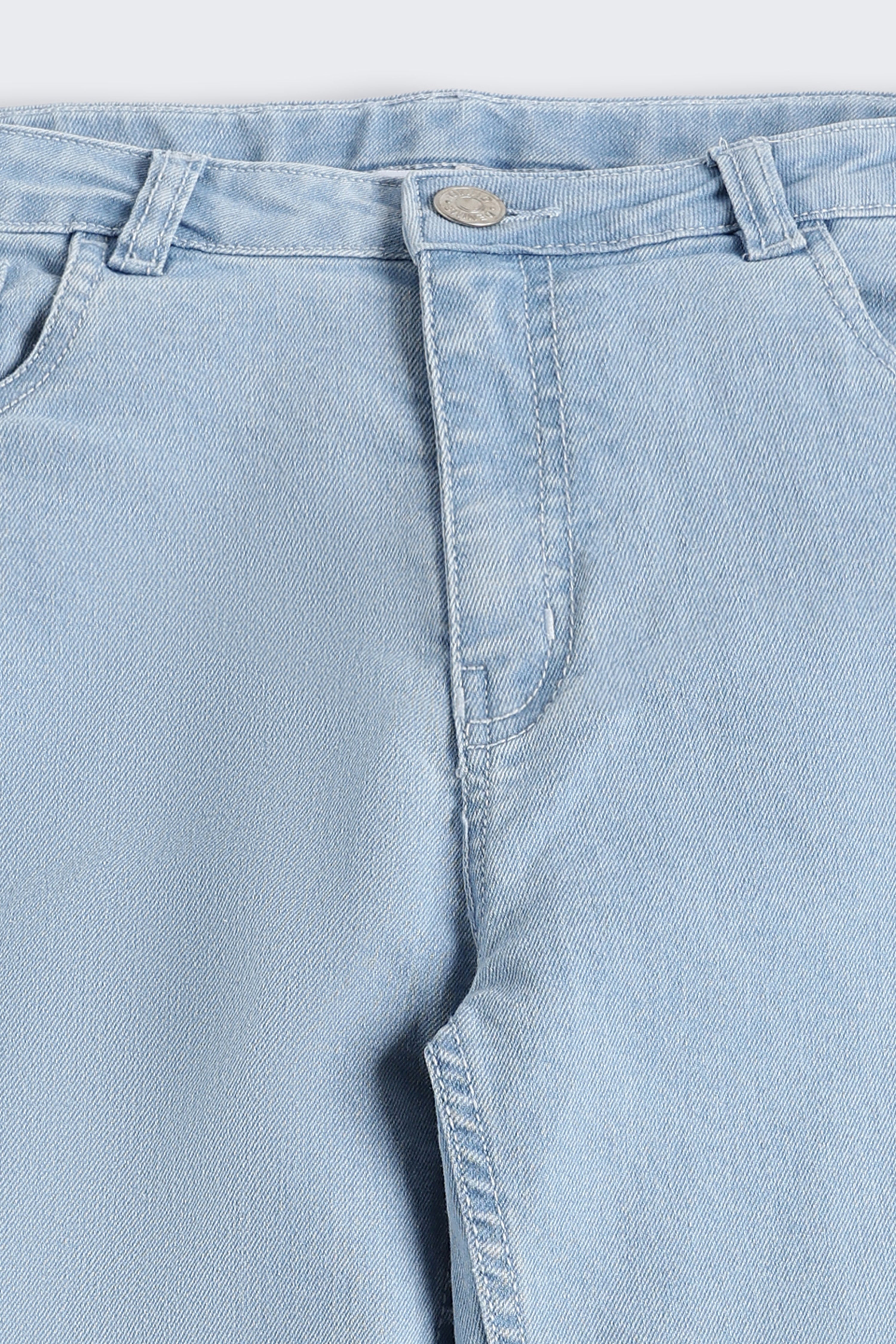 Light Blue 5 Pocketed Skinny Fit Jeans for Tweens Girls - Image 4