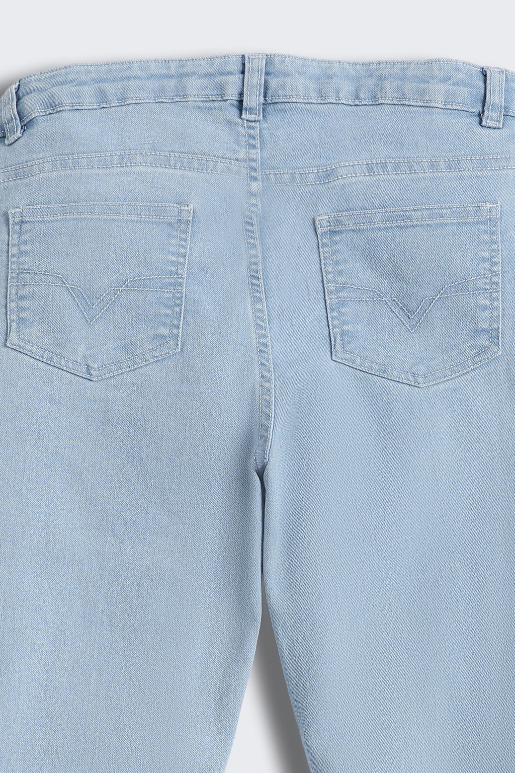 Light Blue 5 Pocketed Skinny Fit Jeans for Tweens Girls - Image 6