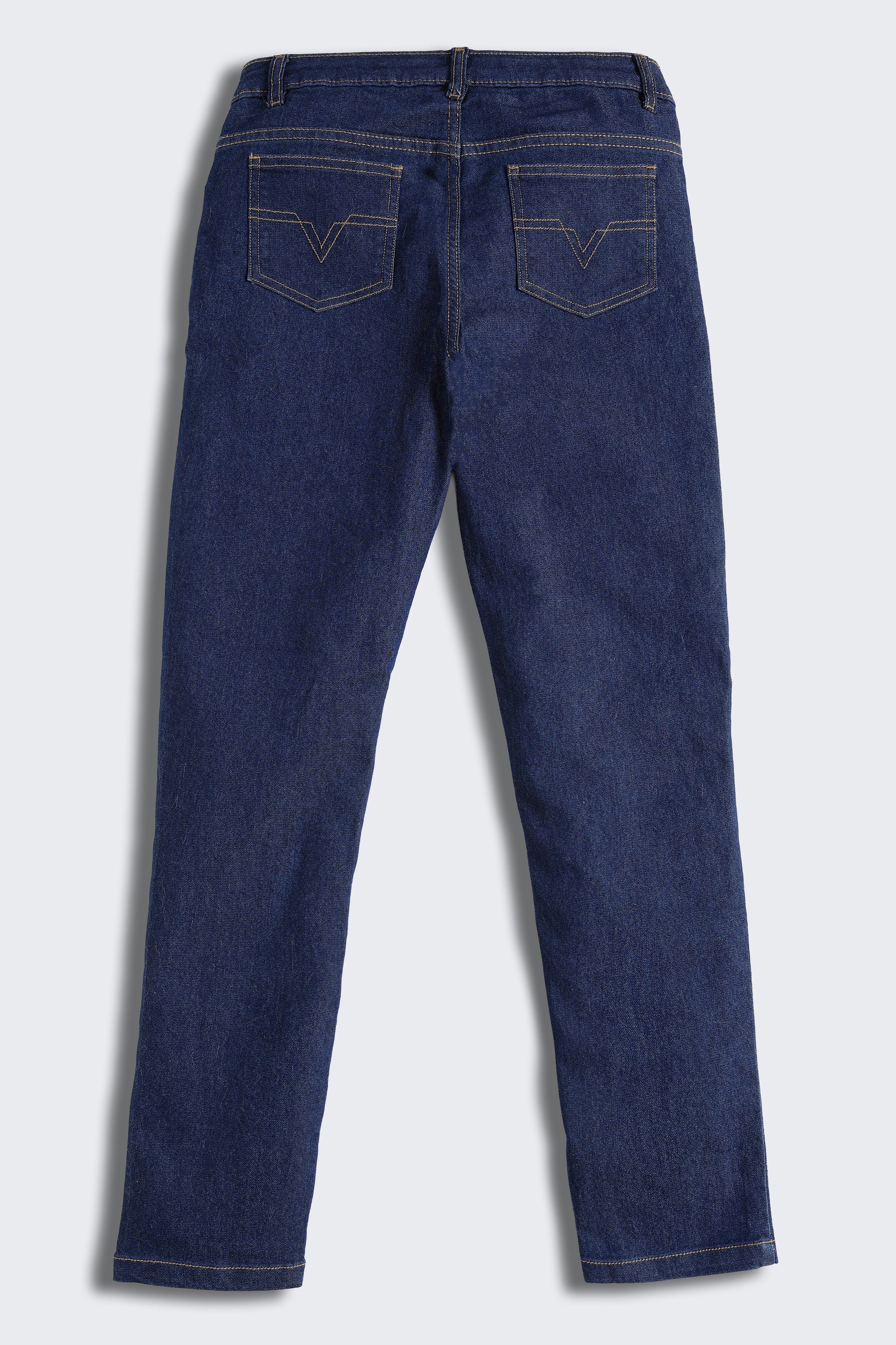 Navy 5 Pocketed Slim Fit Jeans for Tweens Girls - Image 3