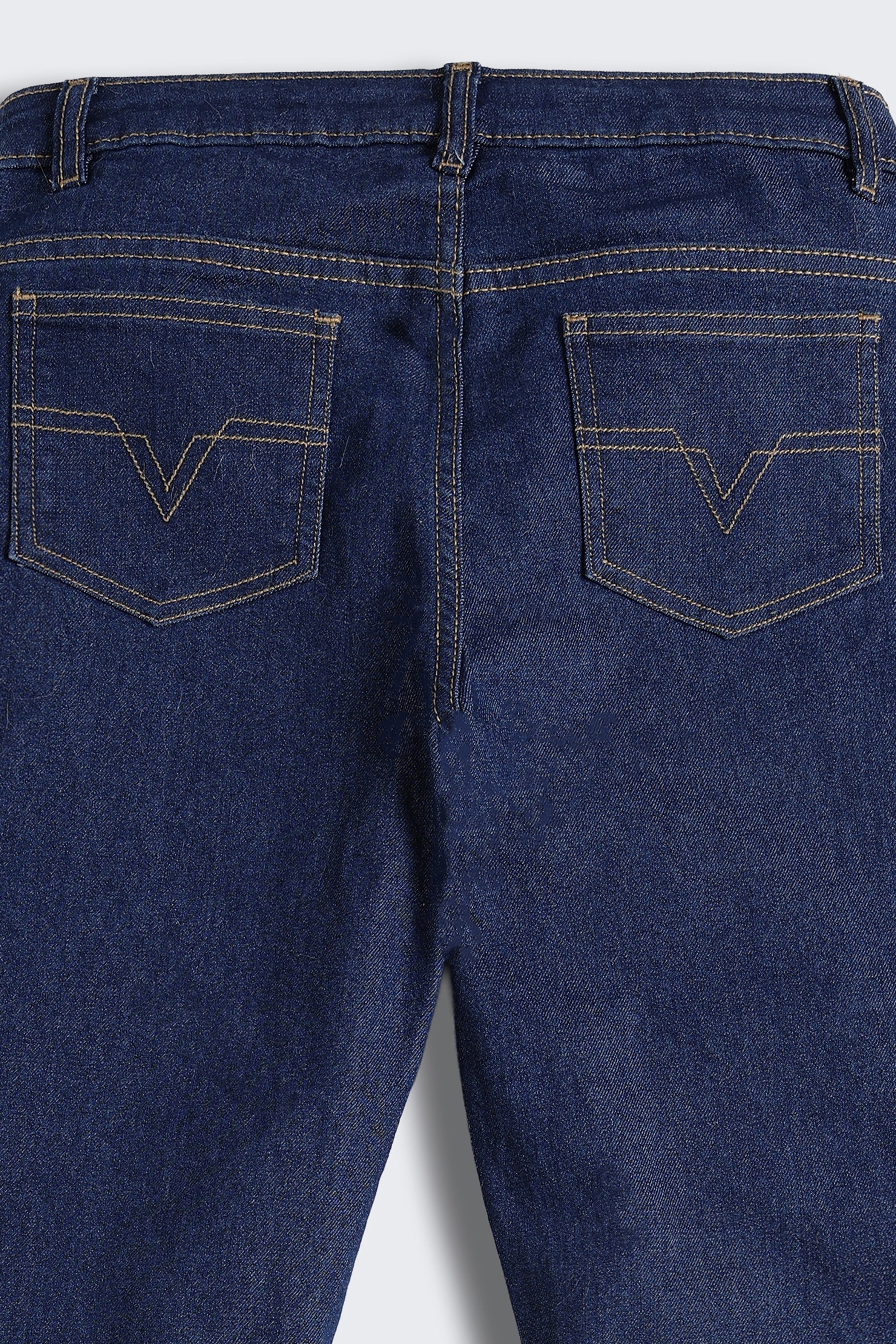 Navy 5 Pocketed Slim Fit Jeans for Tweens Girls - Image 6