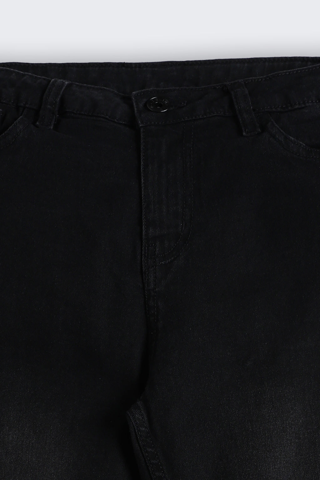 Black 5 Pocketed Regular Fit Jeans for Tweens Boys - Image 5