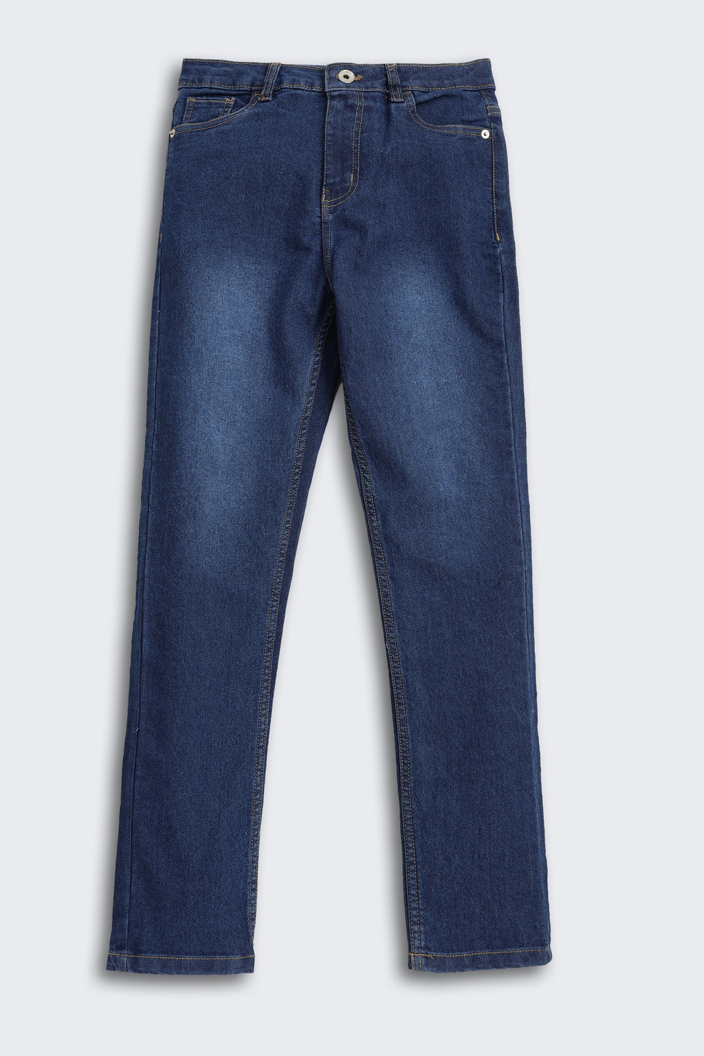 Navy 5 Pocketed Regular Fit Jeans for Tweens Boys - Image 2