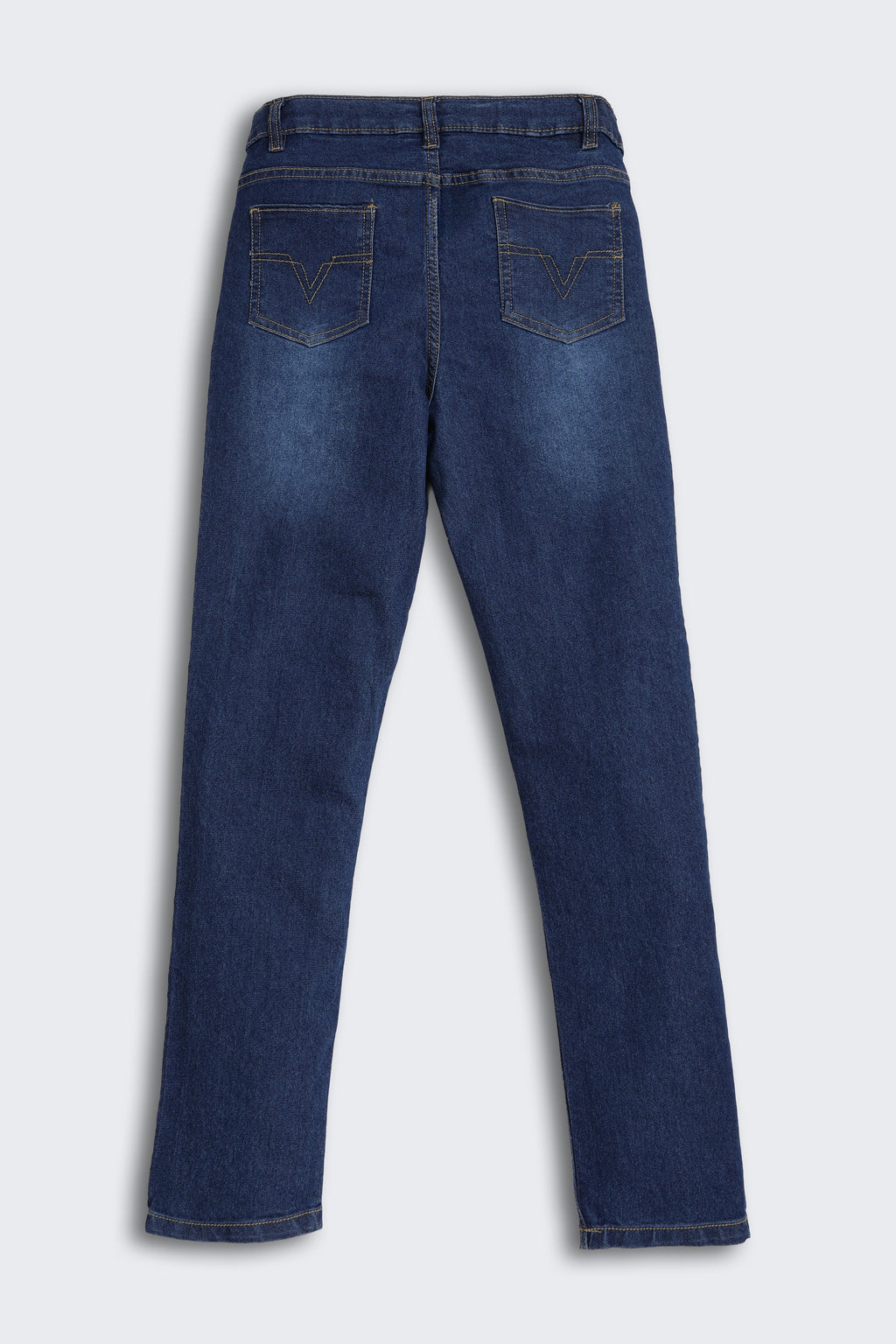 Navy 5 Pocketed Regular Fit Jeans for Tweens Boys - Image 3