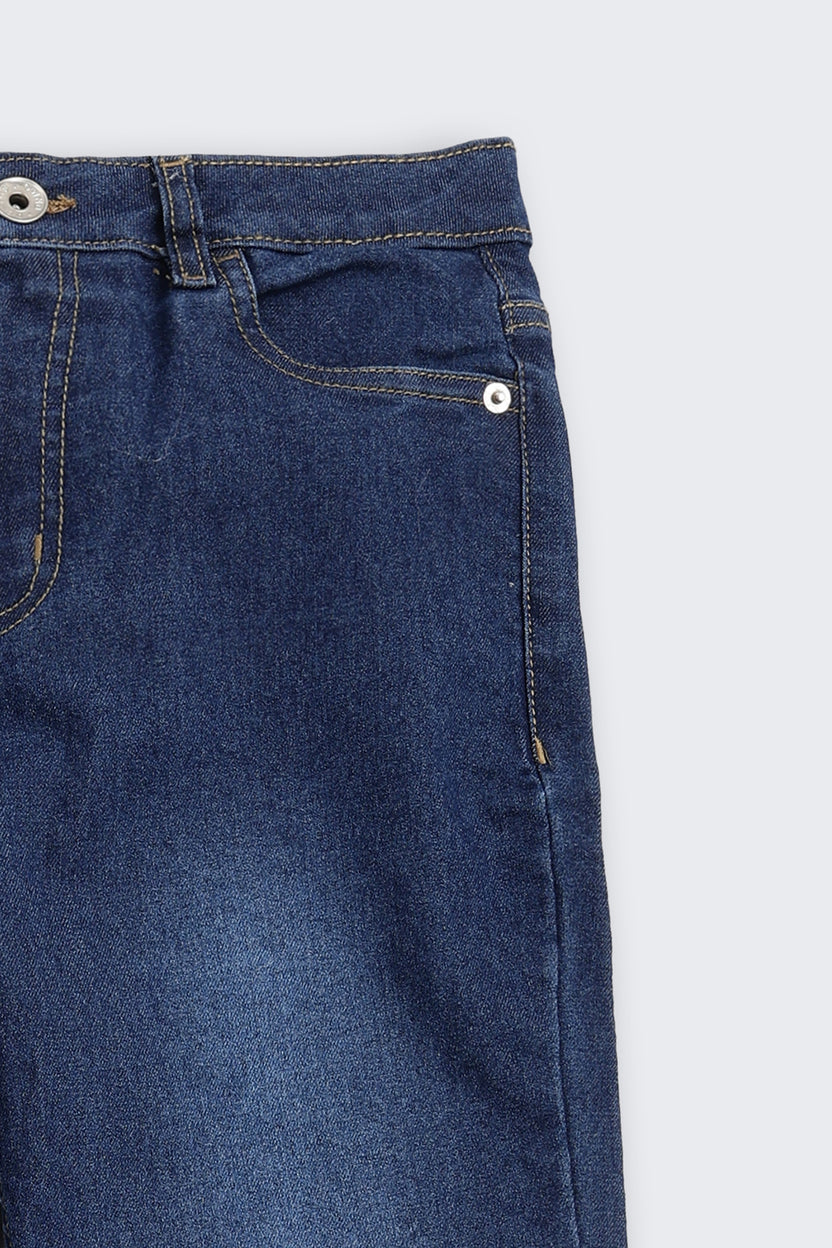 Navy 5 Pocketed Regular Fit Jeans for Tweens Boys - Image 6