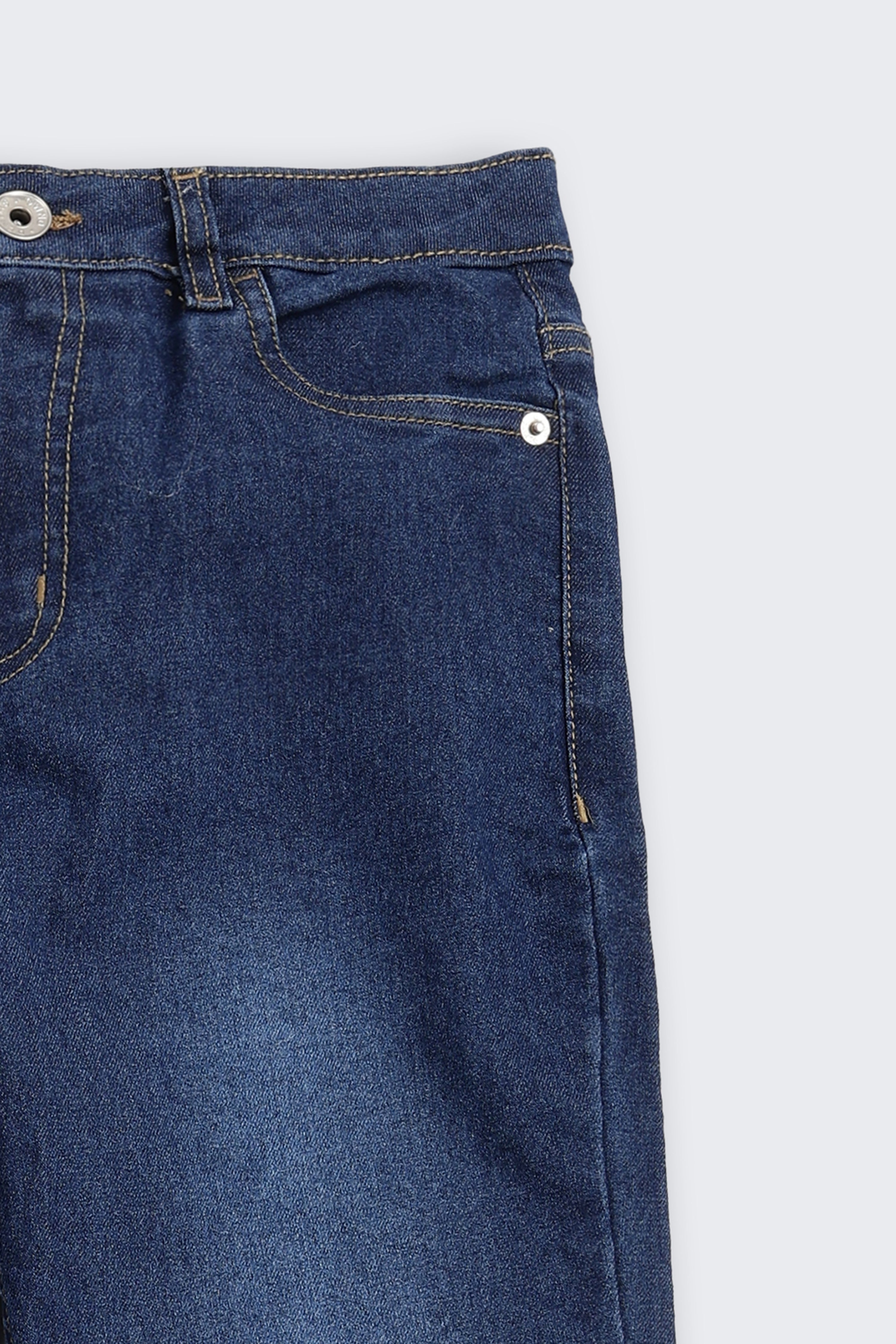 Navy 5 Pocketed Regular Fit Jeans for Tweens Boys - Image 6