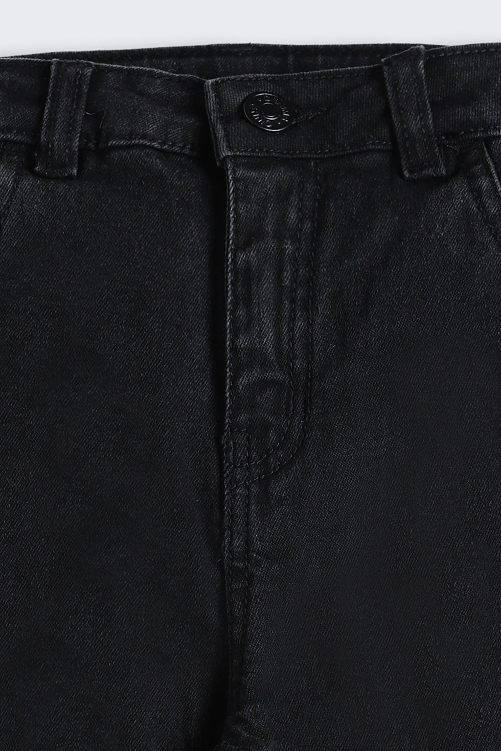 Black Regular Fit Solid Jeans for Girls - Image 4