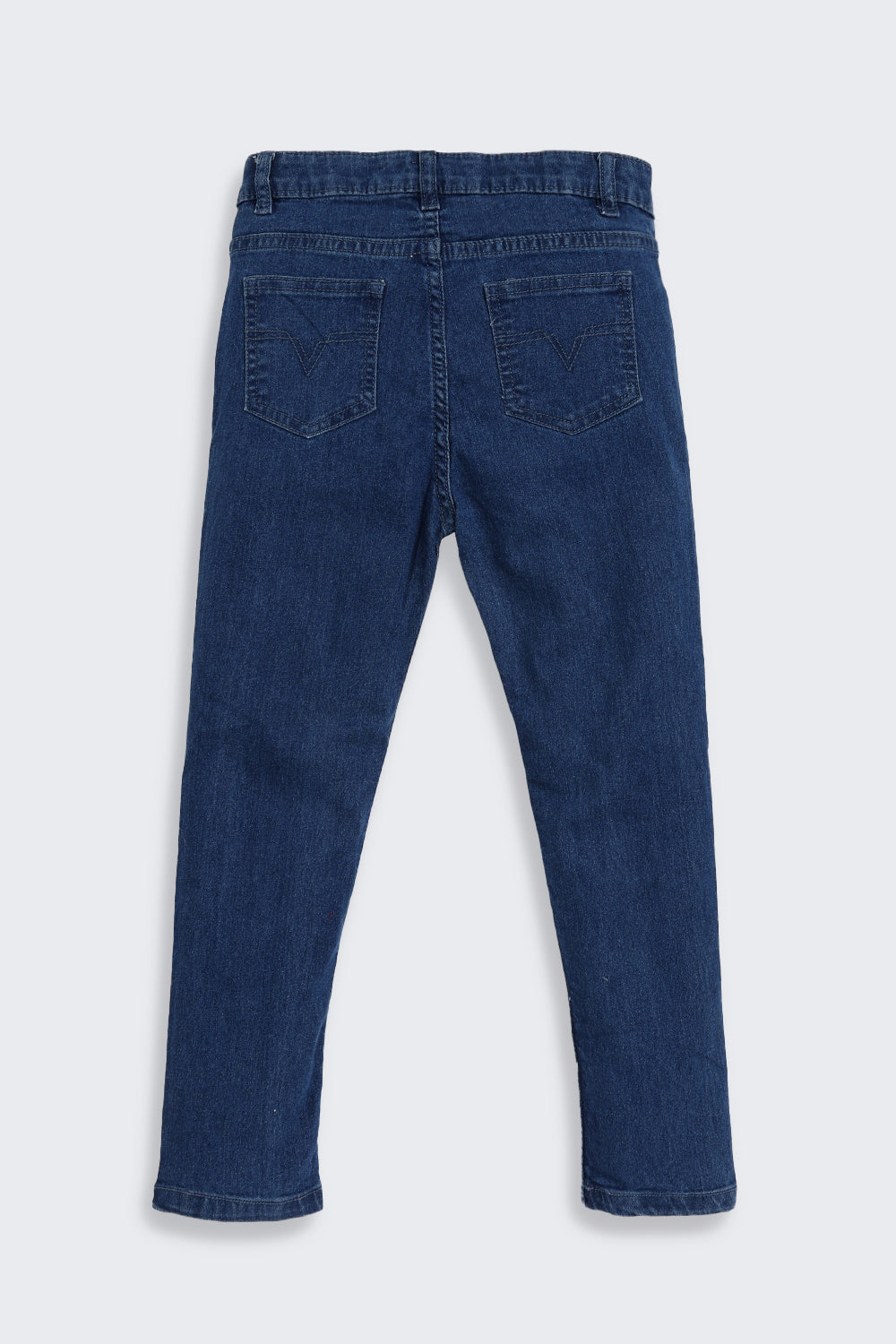 Navy Solid Slim Fit Jeans for Girls - Image 3