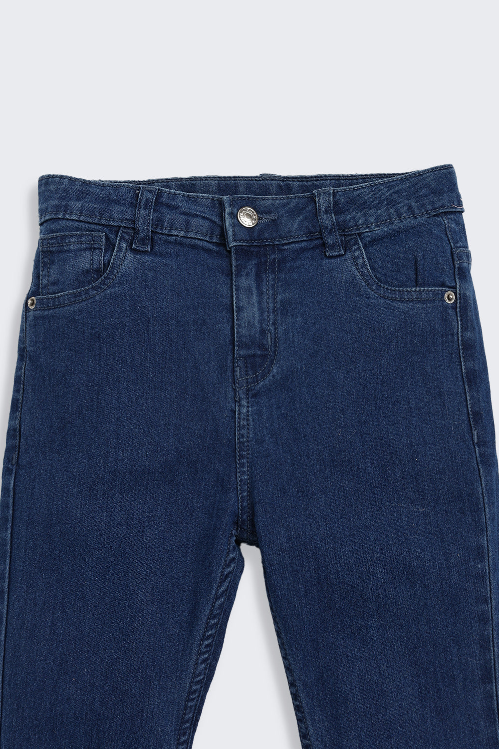 Navy Solid Slim Fit Jeans for Girls - Image 4