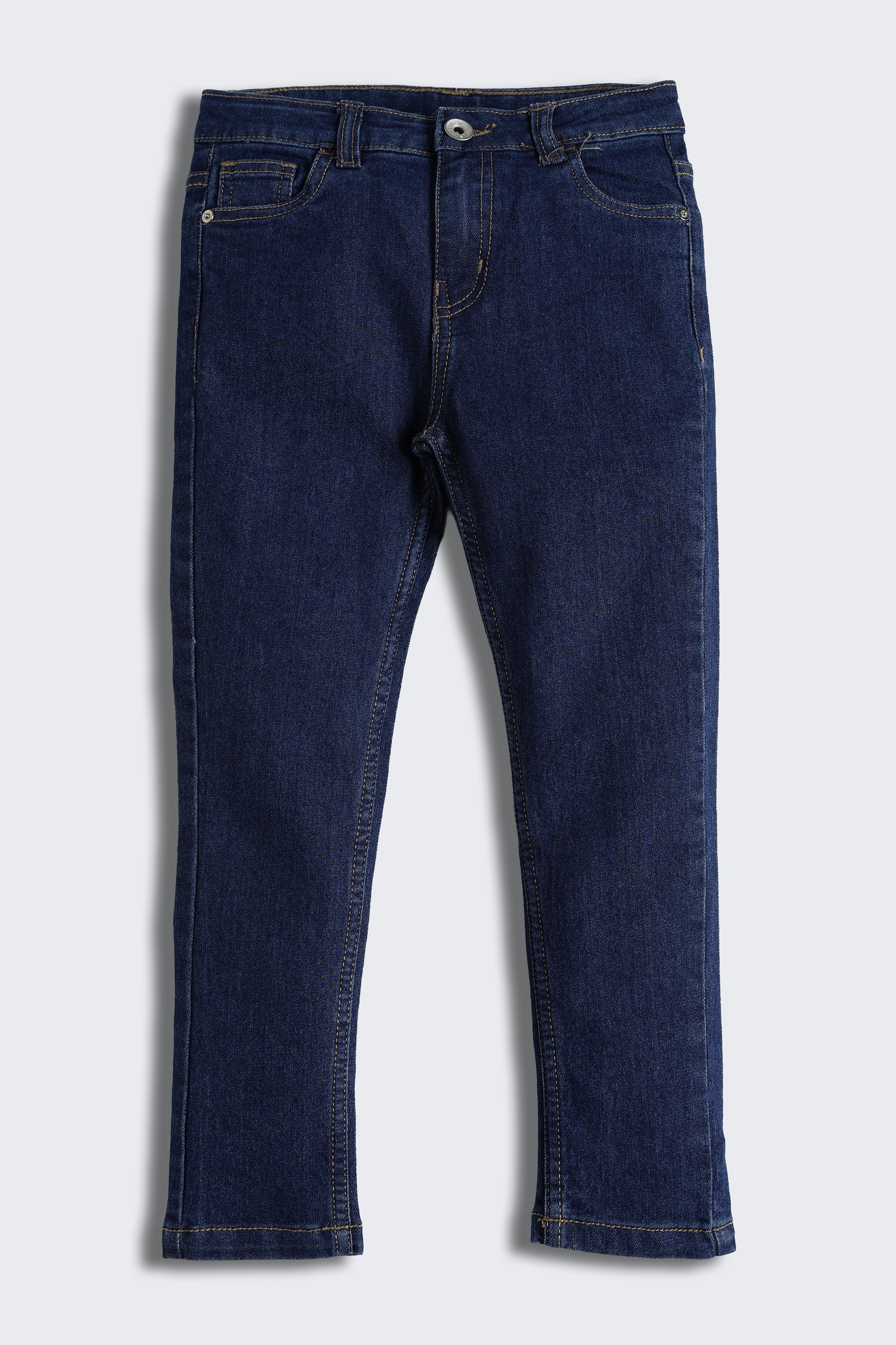Navy 5 Pocketed Regular Fit Jeans for Girls - Image 2