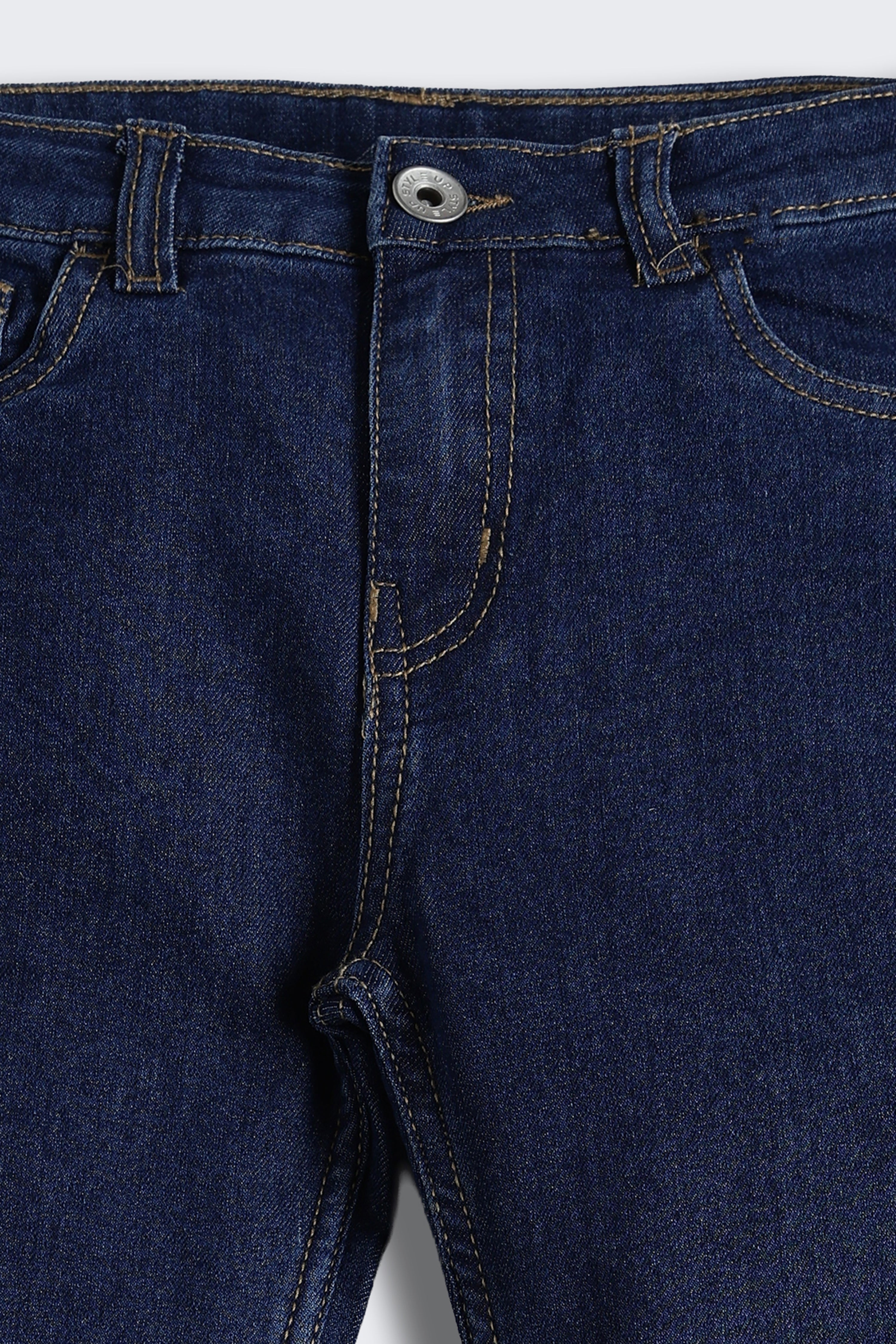 Navy 5 Pocketed Regular Fit Jeans for Girls - Image 4