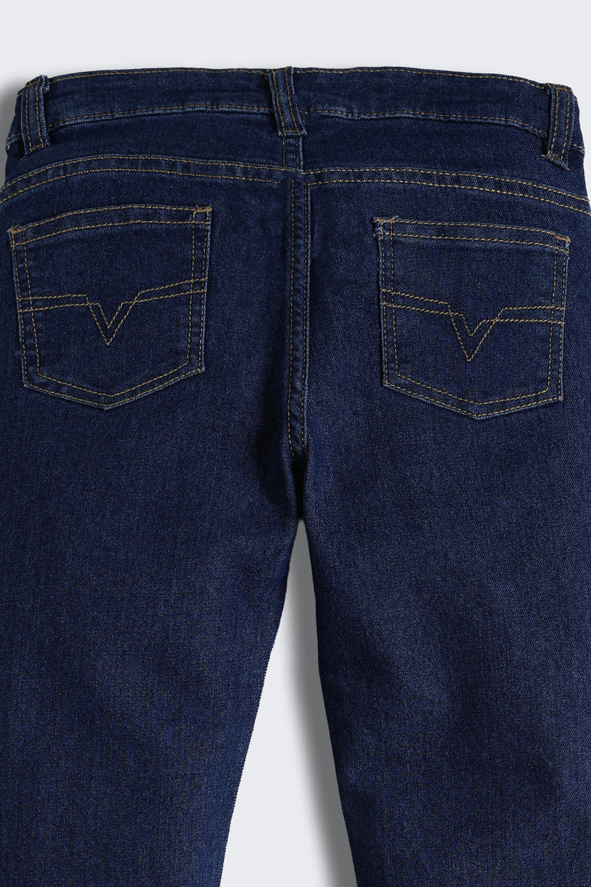 Navy 5 Pocketed Regular Fit Jeans for Girls - Image 5