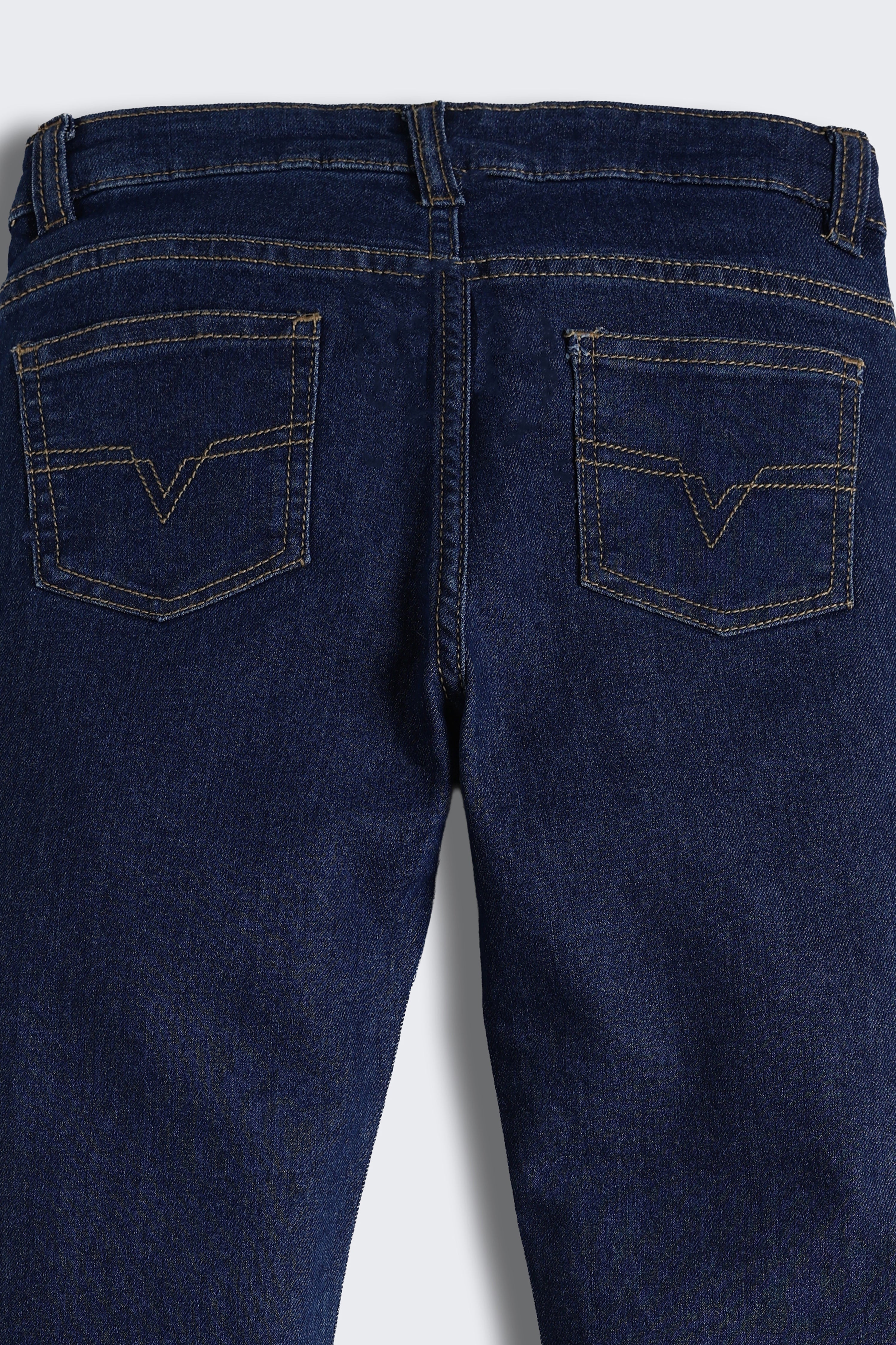 Navy 5 Pocketed Regular Fit Jeans for Girls - Image 5