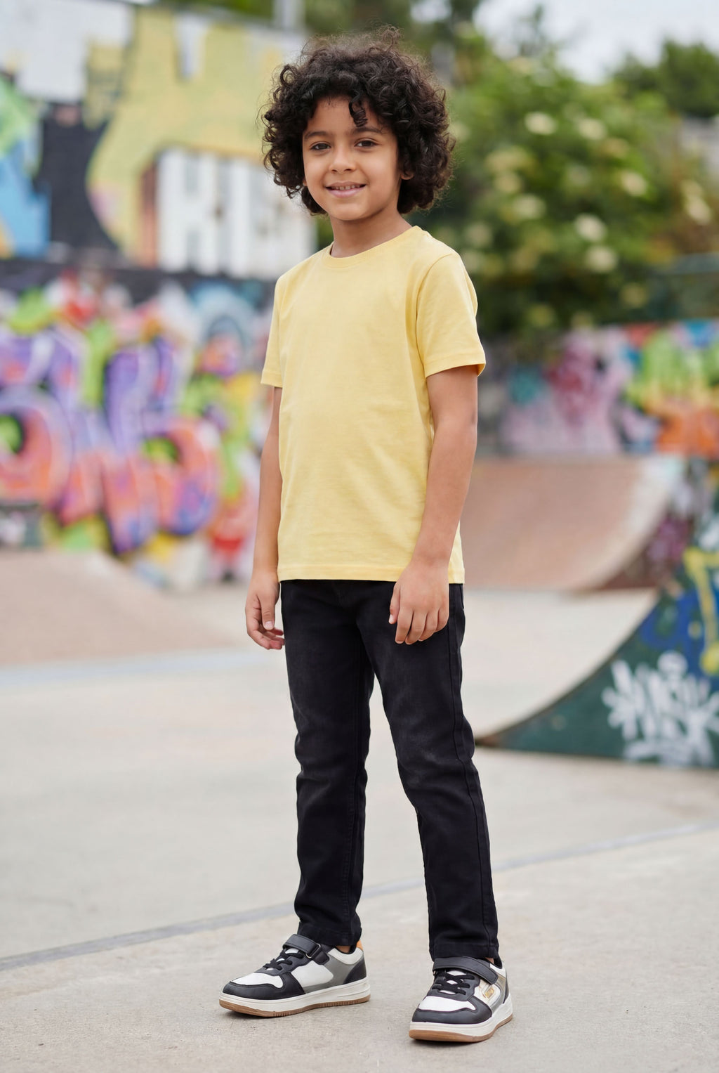 Black Regular Fit Solid Jeans for Boys - Image 1