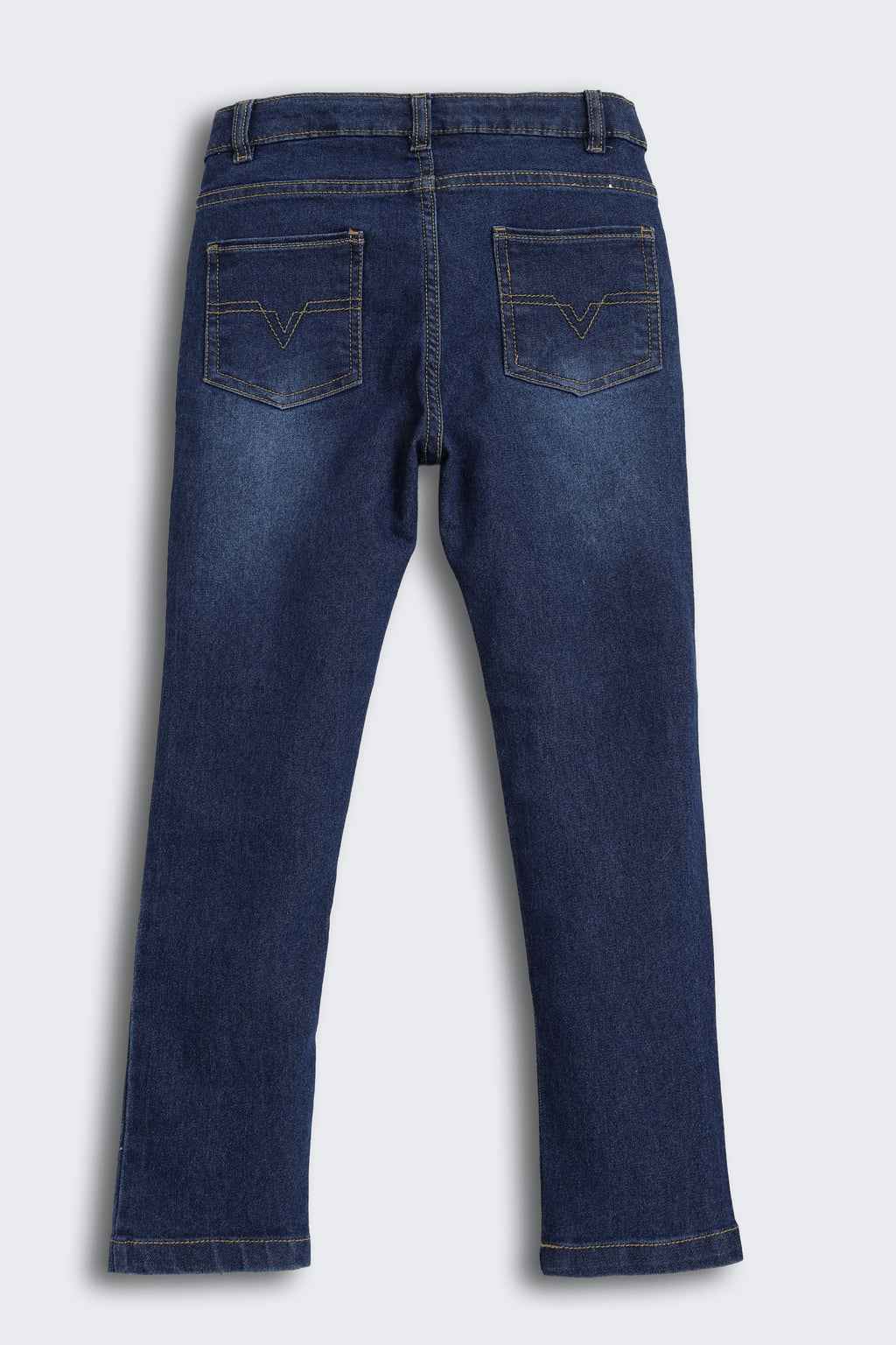 Navy Regular Fit Solid Jeans for Boys - Image 3