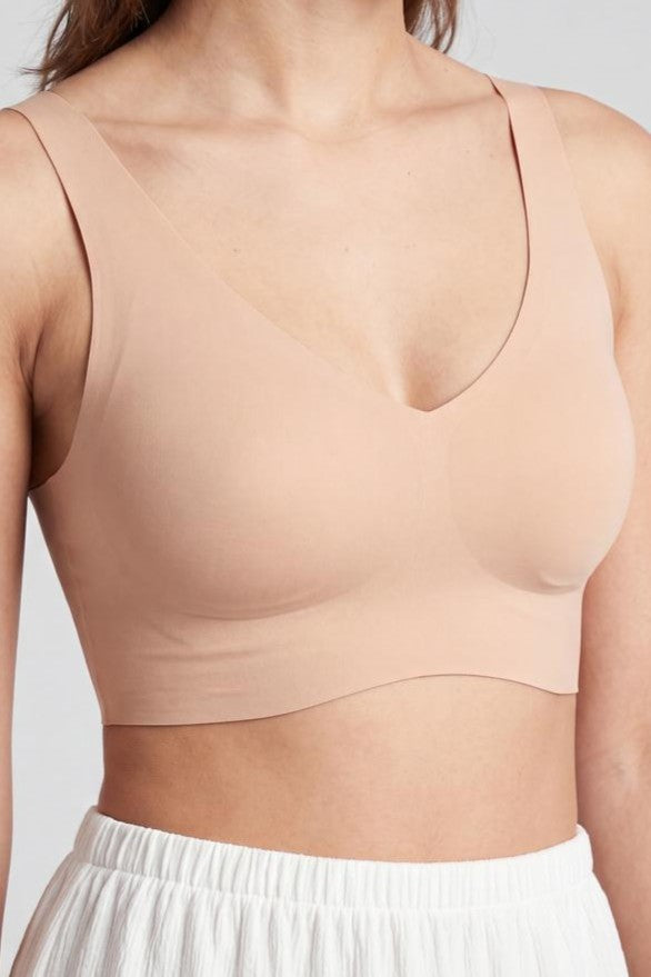 Cream Solid Regular Fit Bra For Women - Image 7