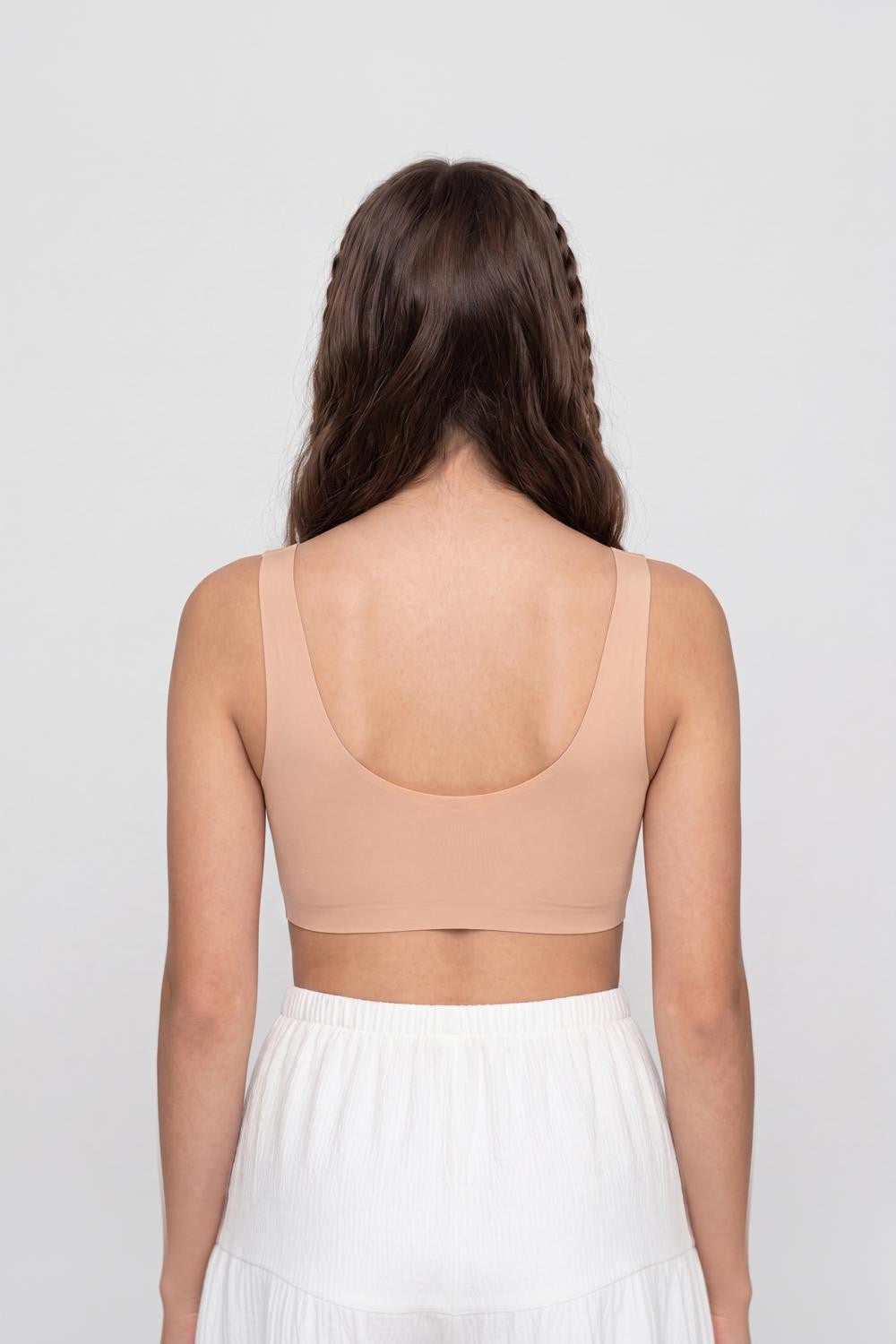 Cream Solid Regular Fit Bra For Women - Image 5