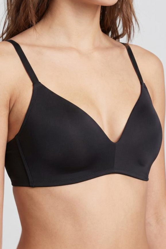 Black Solid Regular Fit Bra for Women - Image 7