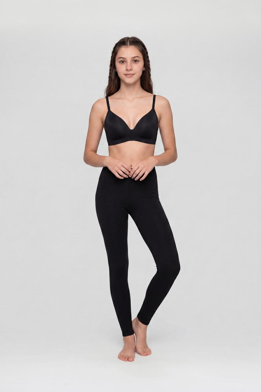 Black Solid Regular Fit Bra for Women - Image 6