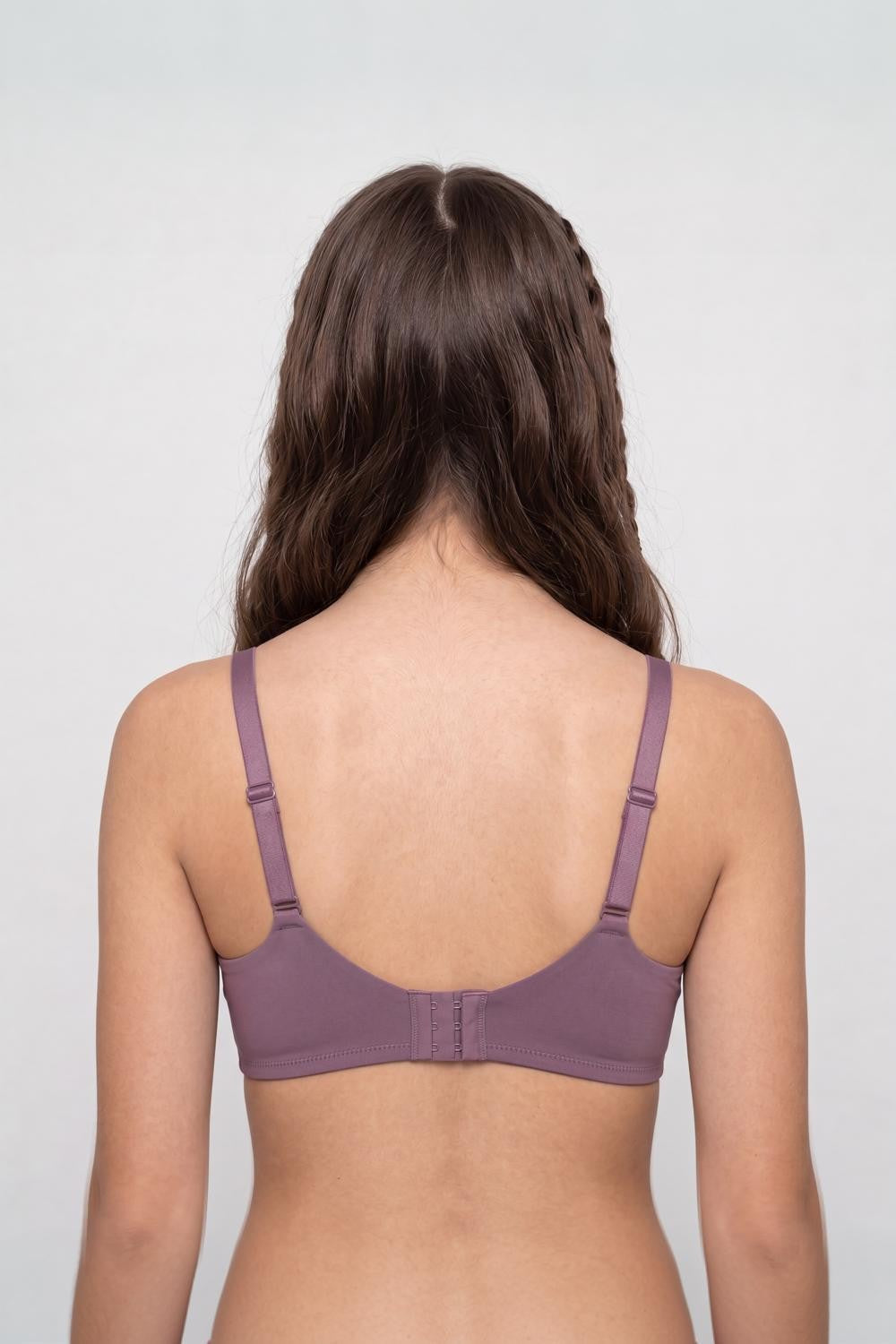 Purple Solid Regular Fit Bra for Women - Image 5