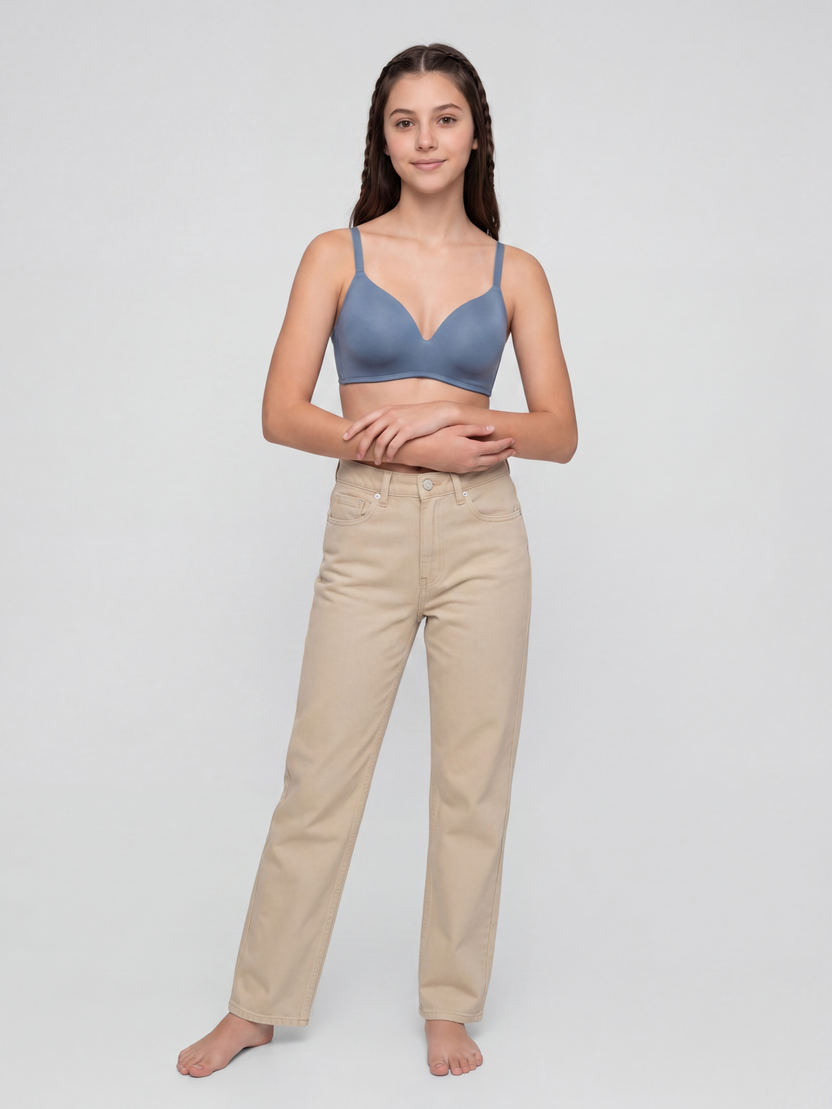 Blue Seamless Everyday Comfort Bra For Women - Image 6