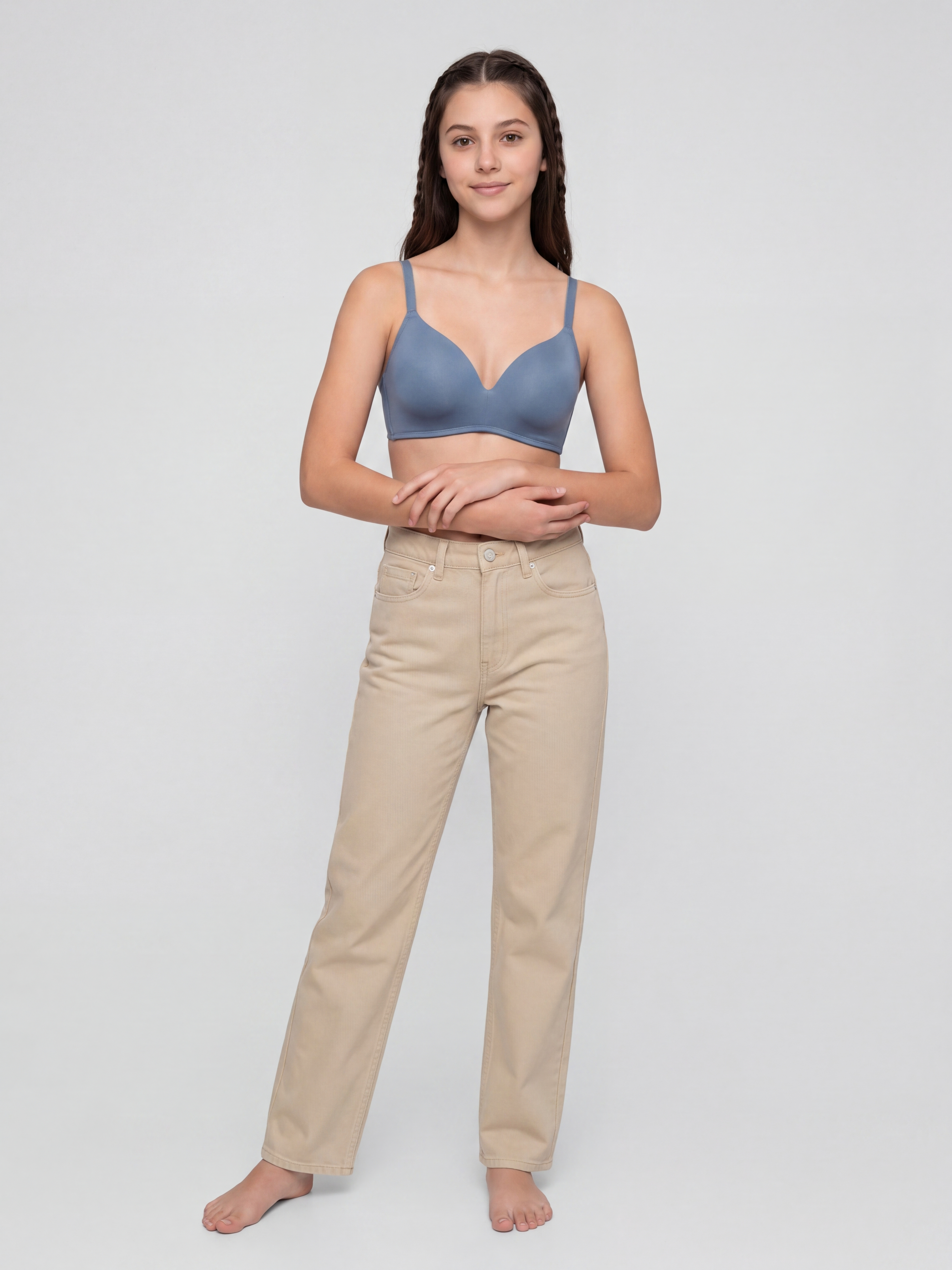 Blue Seamless Everyday Comfort Bra for Women - Image 6