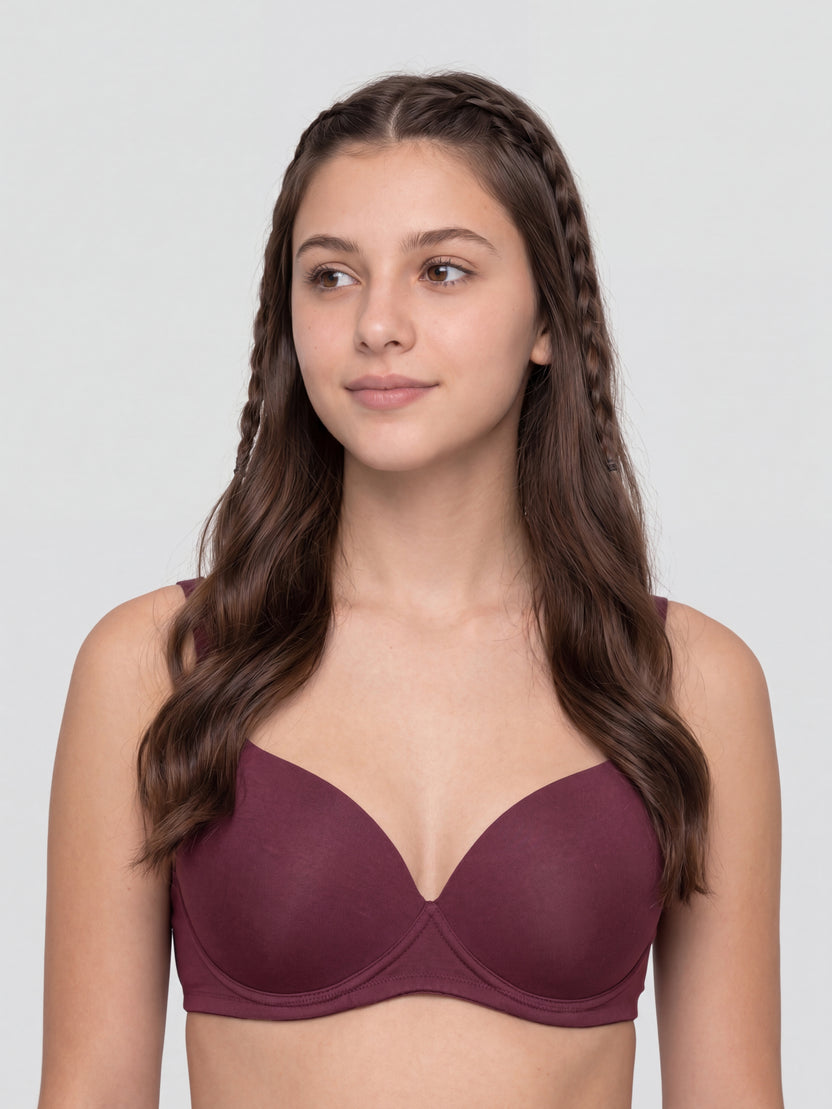 Maroon Solid Regular Fit Bra for Women - Image 7