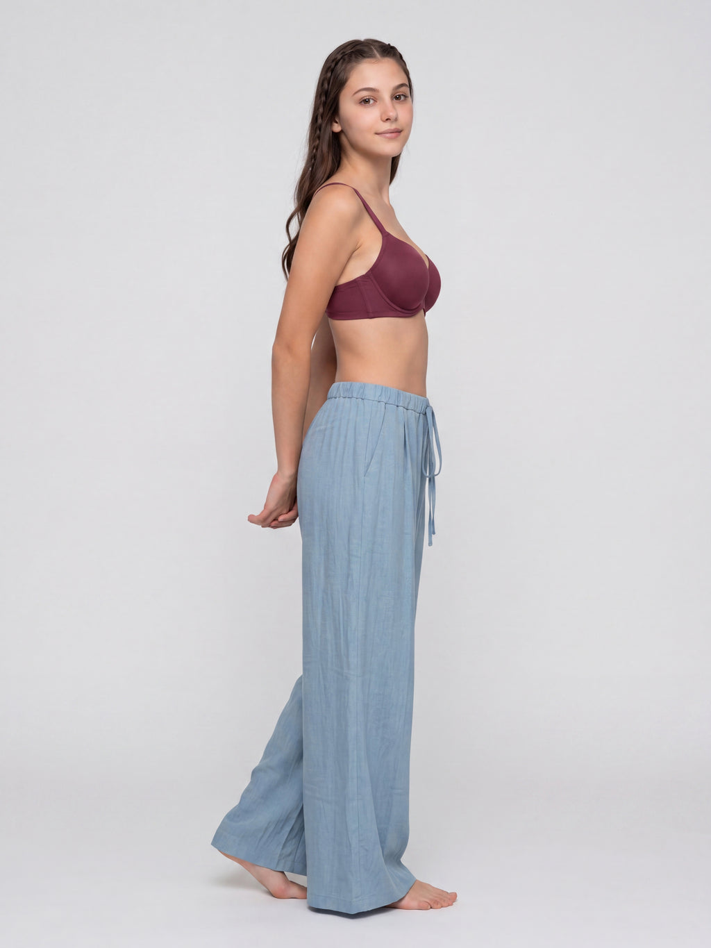 Maroon Solid Regular Fit Bra for Women - Image 4