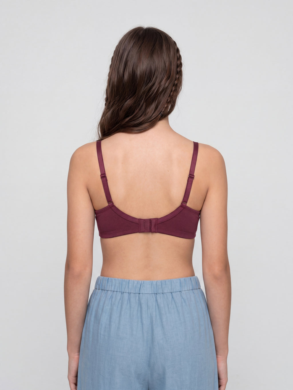 Maroon Solid Regular Fit Bra for Women - Image 5
