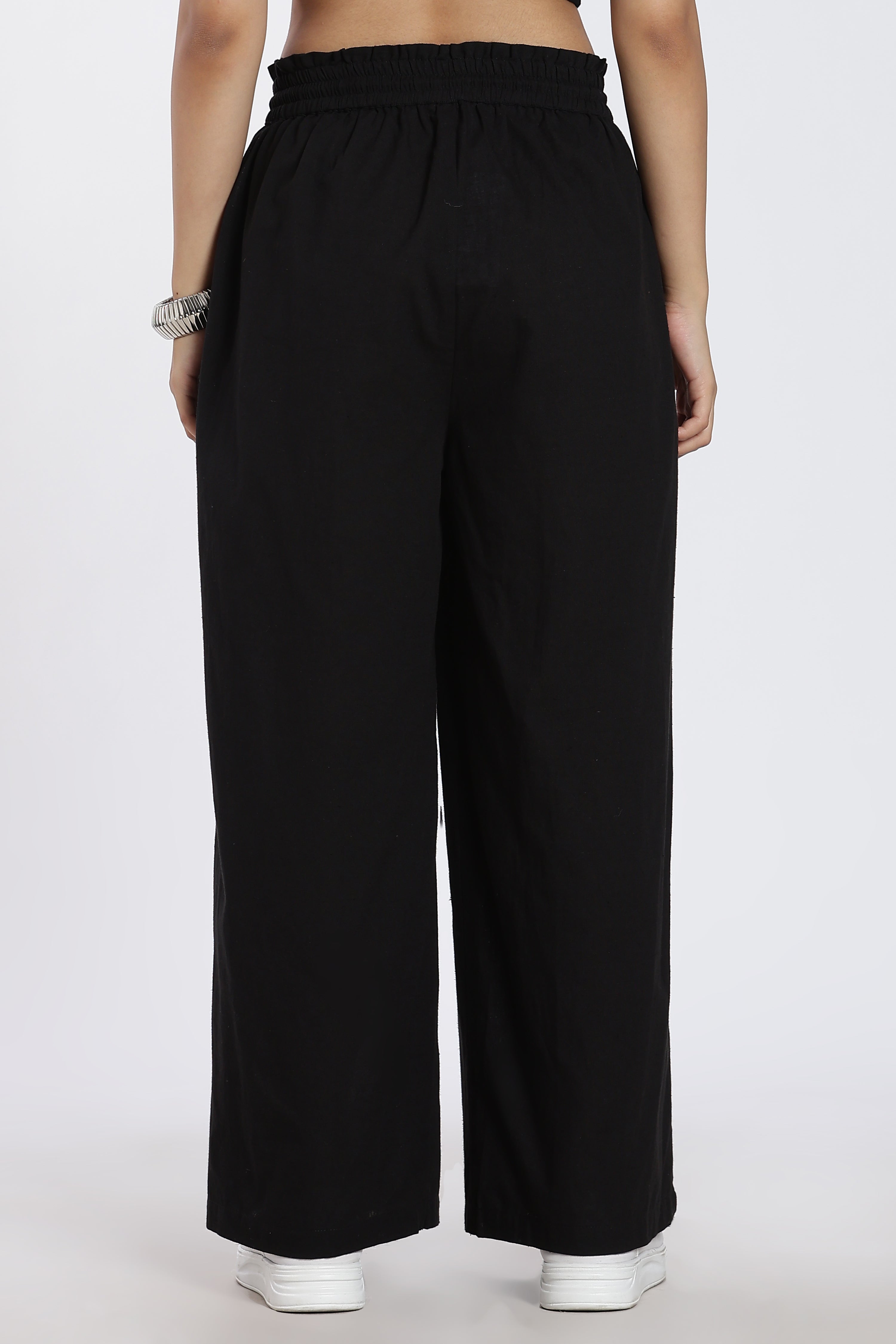 Black Regular Fit Pant With 2 Pocket for Women - Image 5