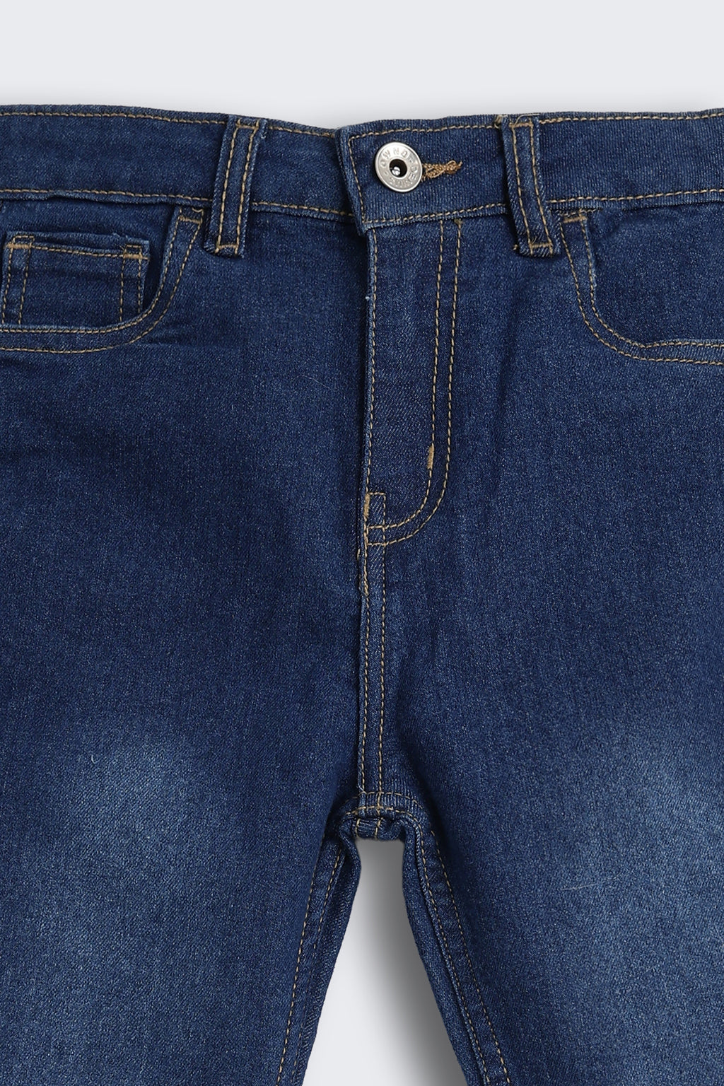 Navy Solid Regular Fit Jeans for Boys - Image 4