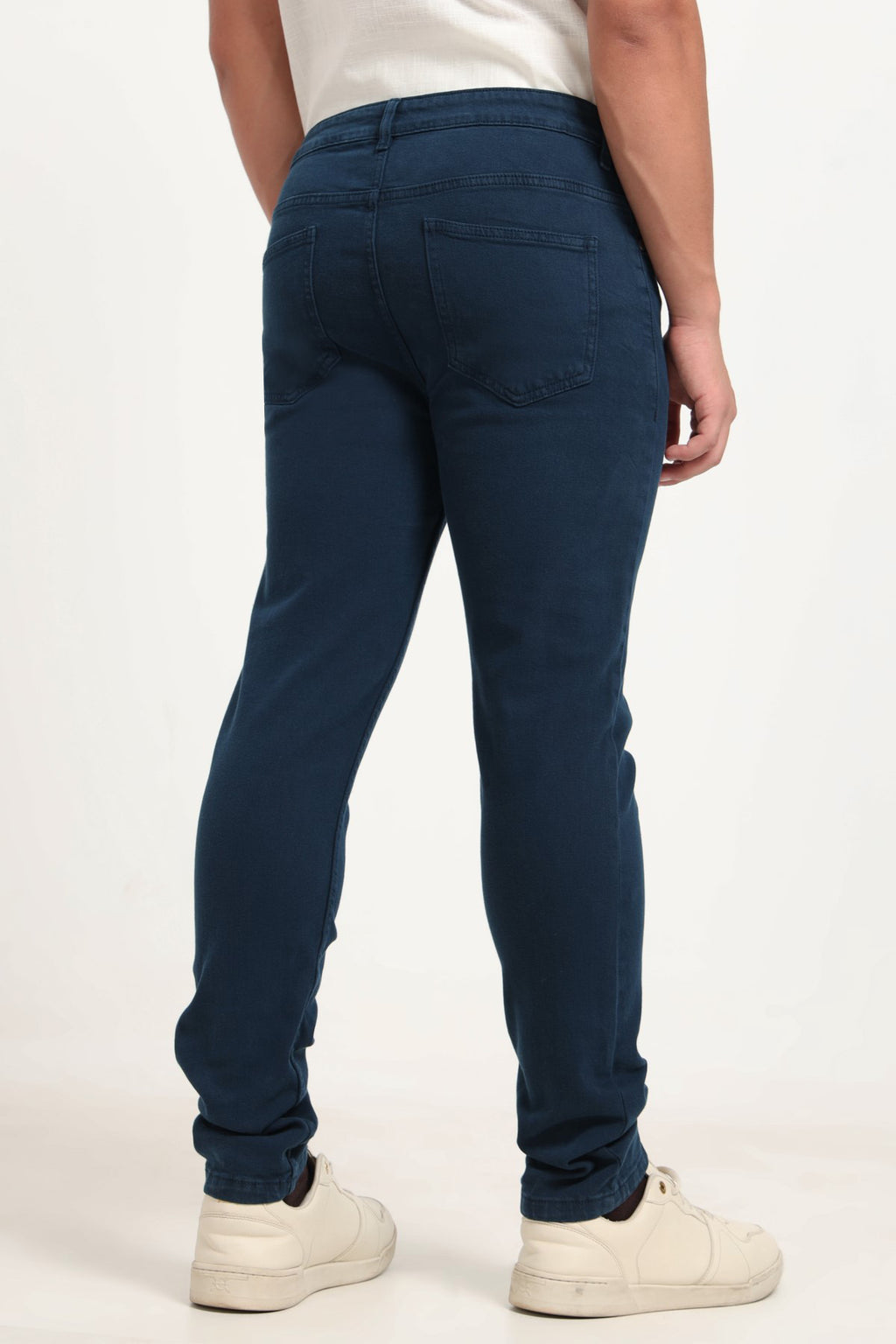 Navy Solid Slim Fit Jeans for Men - Image 5