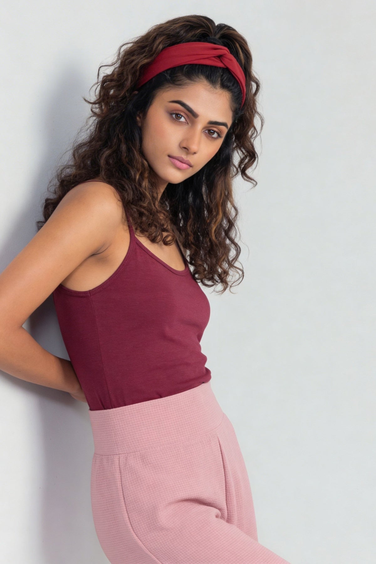 Maroon Essential Fitted Camisole for Women - Image 4