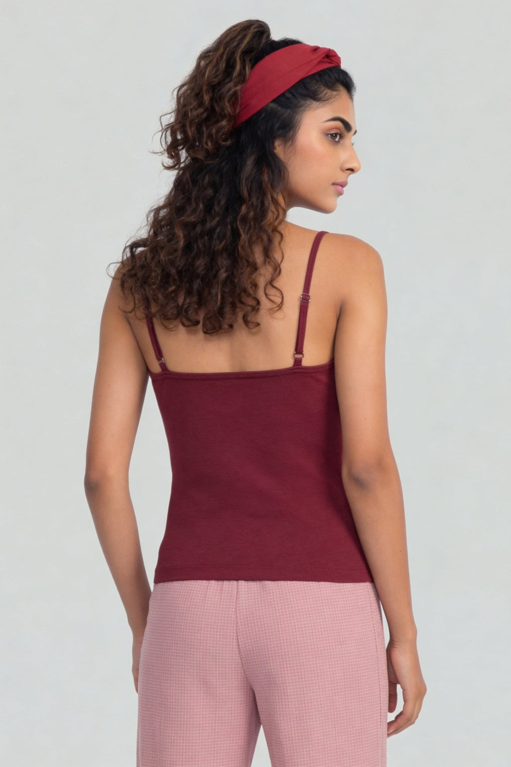 Maroon Essential Fitted Camisole for Women - Image 5