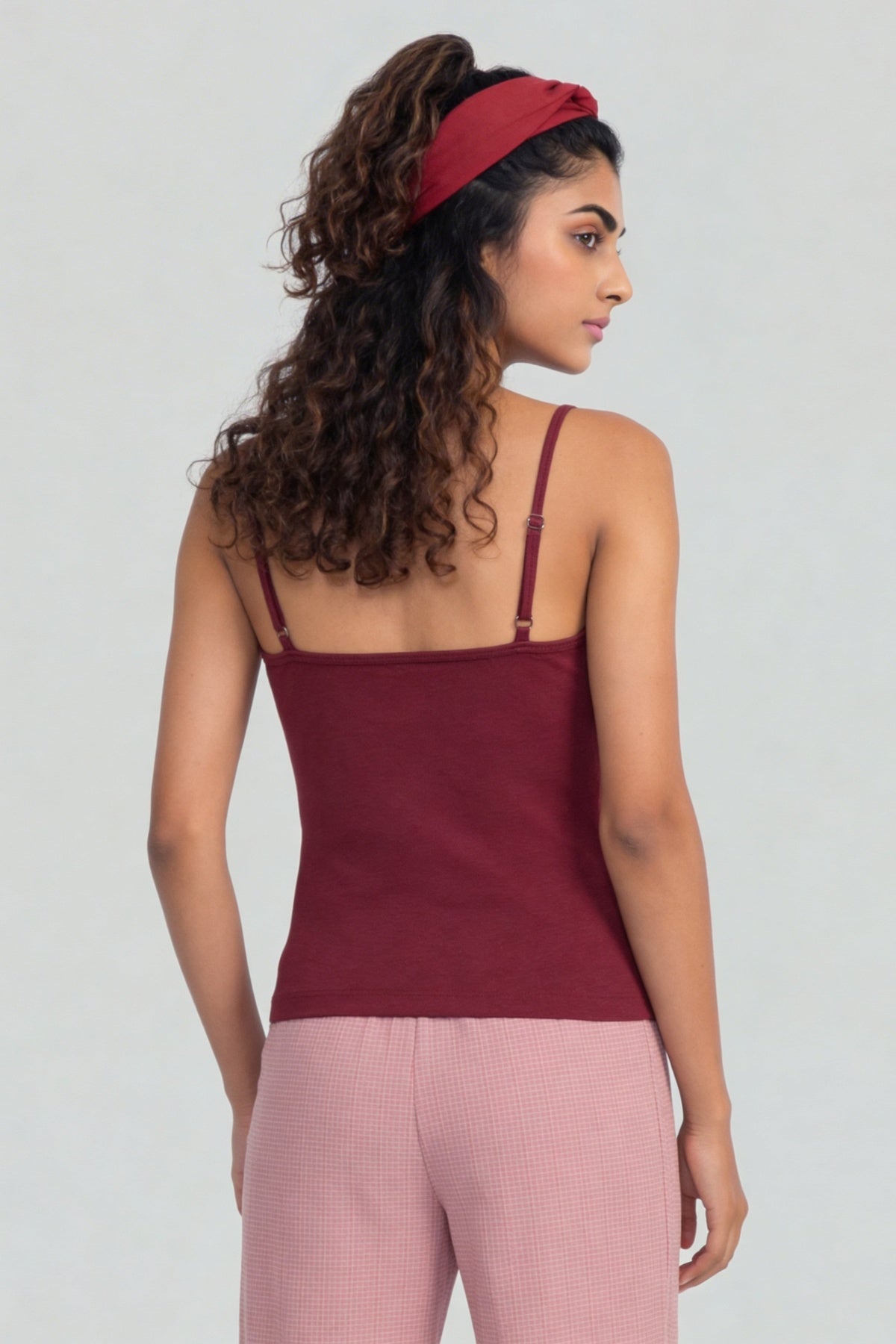 Maroon Essential Fitted Camisole for Women - Image 5