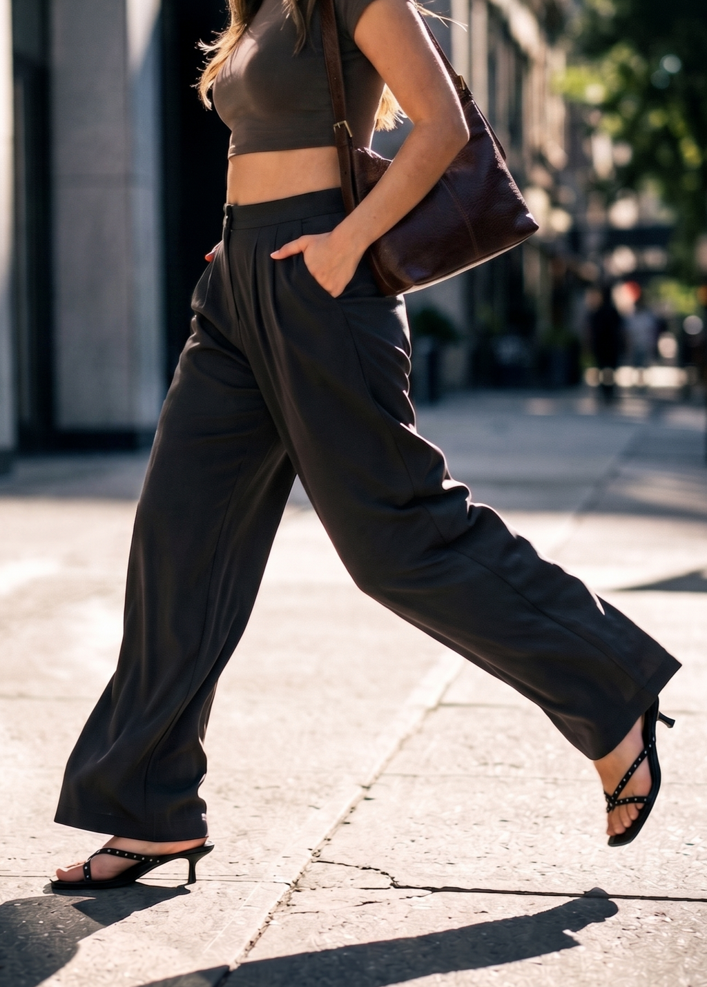 Black Regular Fit Pant for Women - Image 1