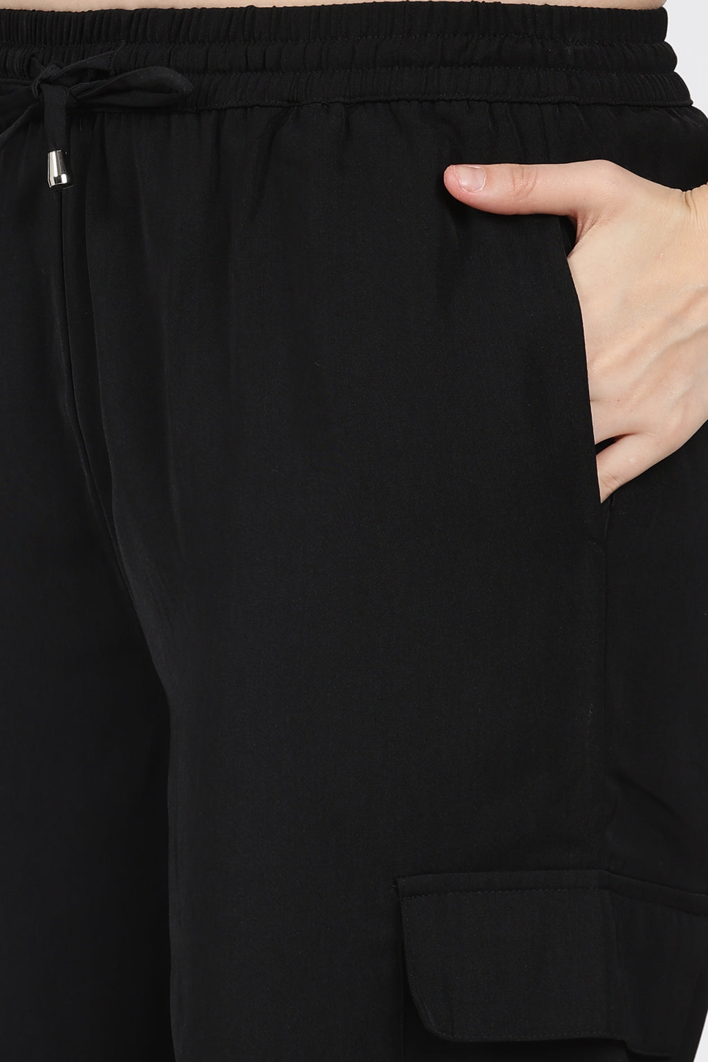 Black Regular Fit Trouser for Women - Image 3