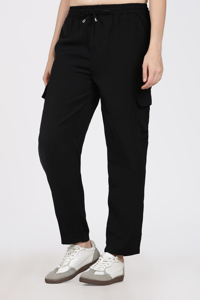 Black Regular Fit Trouser for Women - Image 4