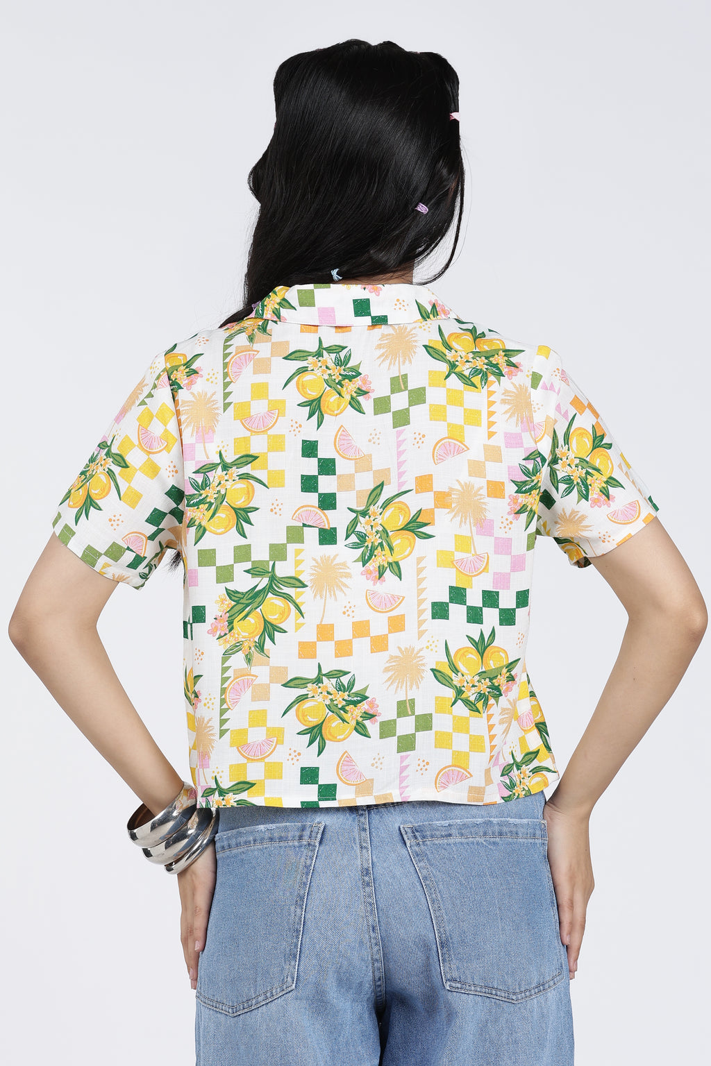 Multi Coloured Tropical Regular FiT-Shirt for Women - Image 5
