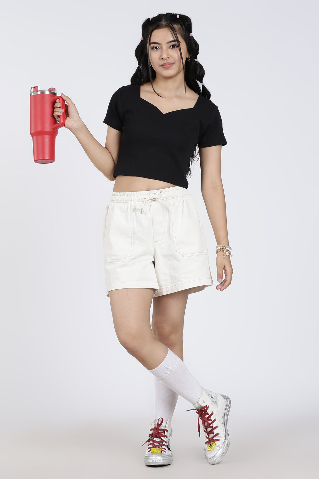 Black Regular Fit Crop Top for Women - Image 6
