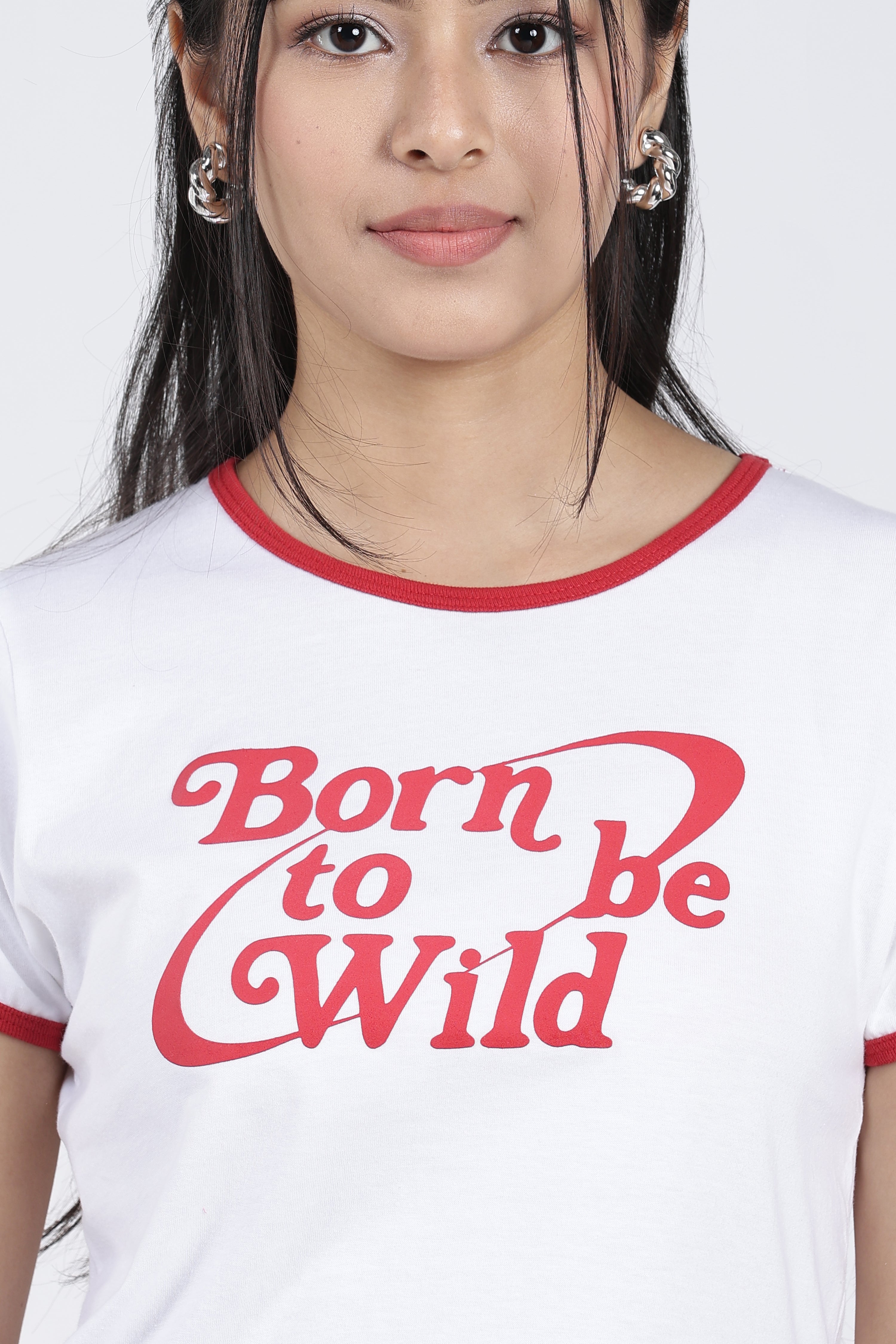 White Cotton Regular Fit T-Shirt for Women - Image 3