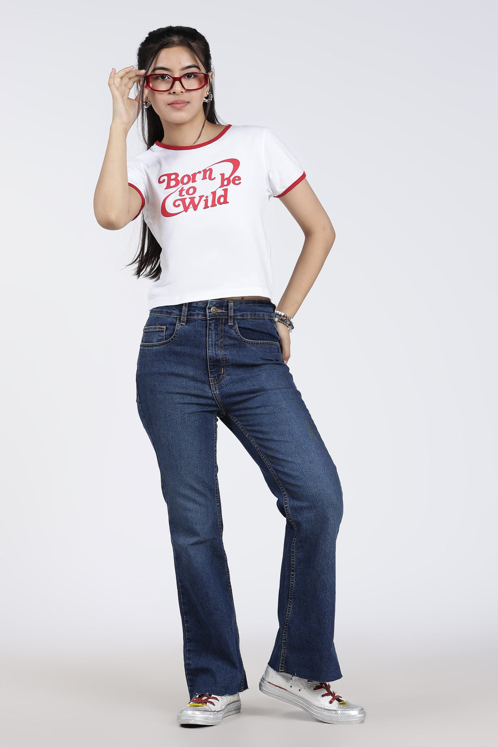 White Cotton Regular Fit T-Shirt for Women - Image 6