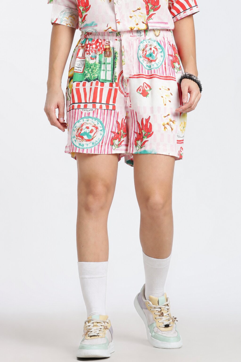 Multi Coloured Regular Fit 2 Pocketed Shorts for Women - Image 1
