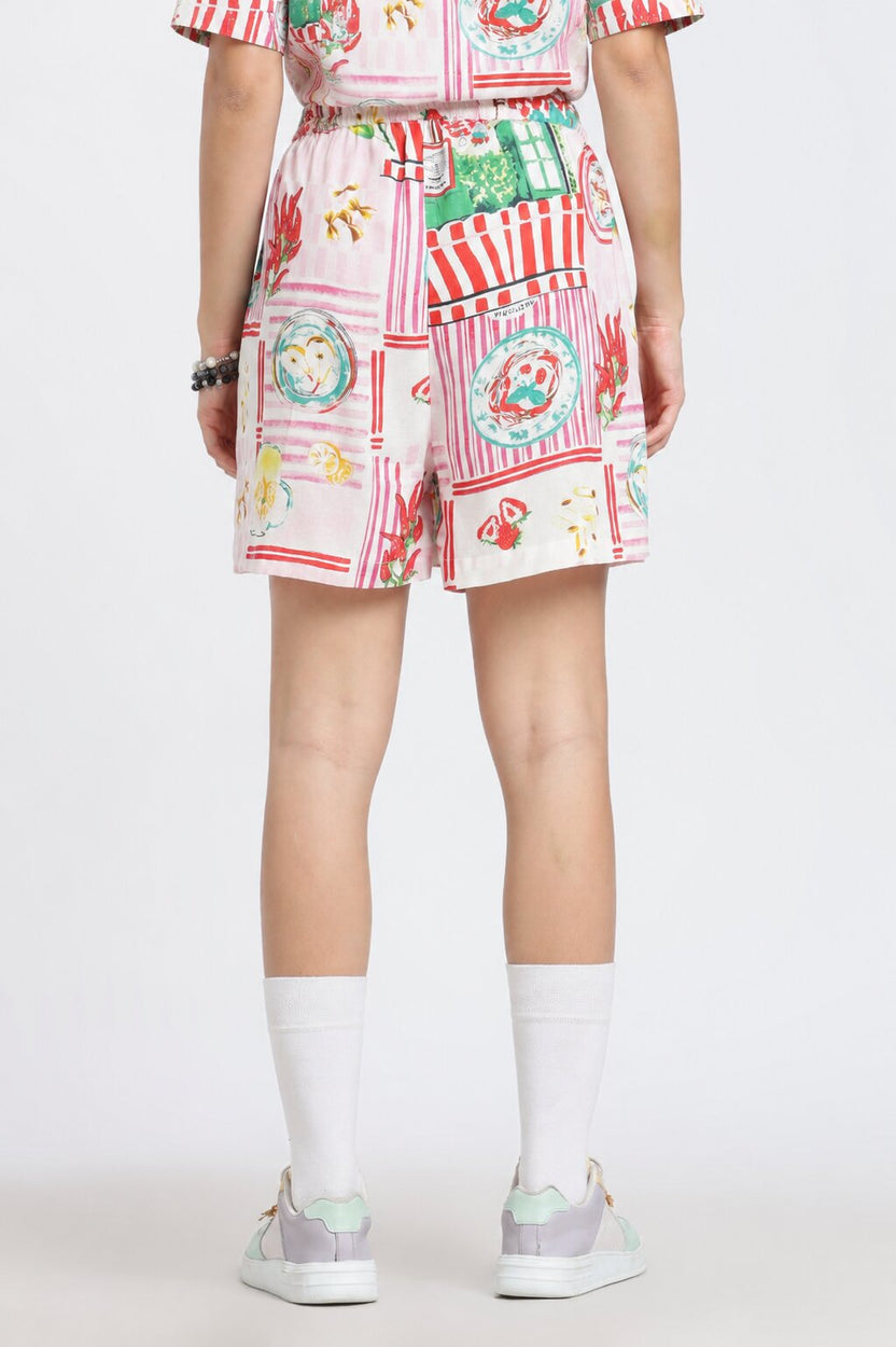 Multi Coloured Regular Fit 2 Pocketed Shorts for Women - Image 5