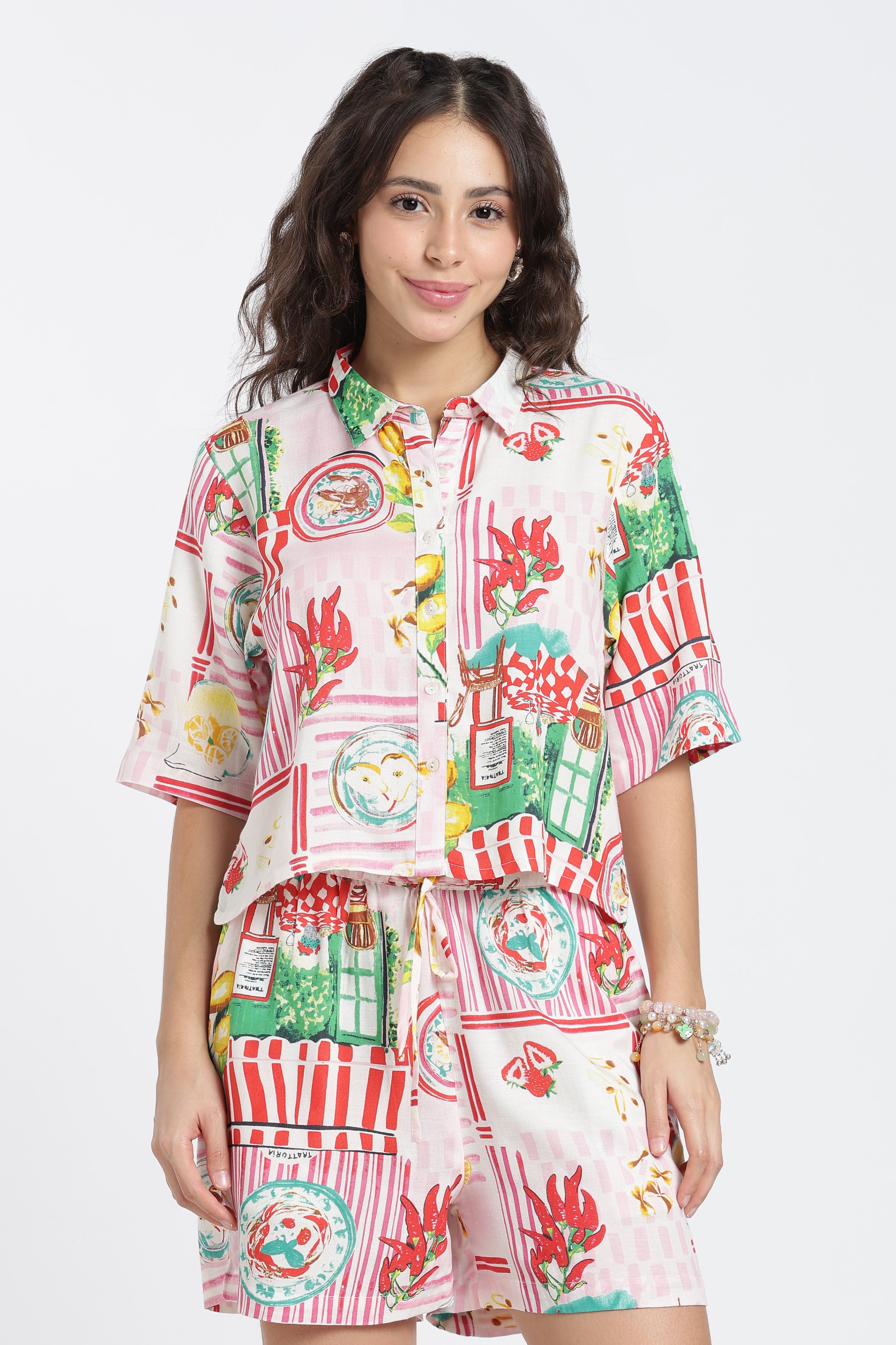 Multi Coloured Patterned Regular Fit Shirt for Women - Image 2