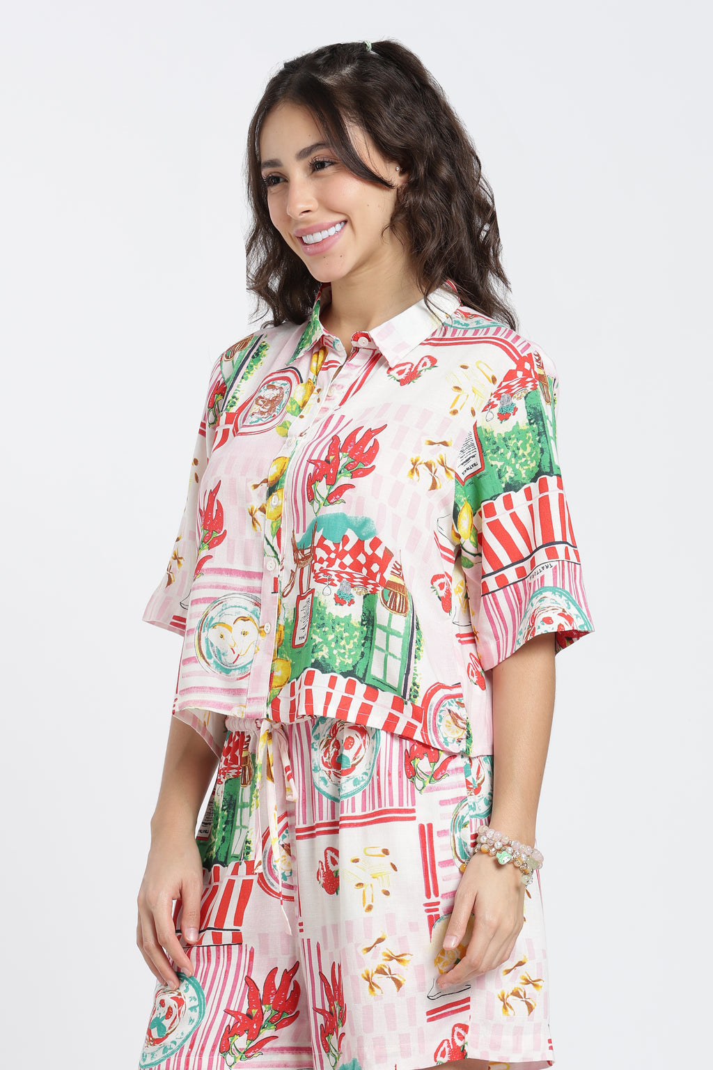 Multi Coloured Patterned Regular Fit Shirt for Women - Image 4