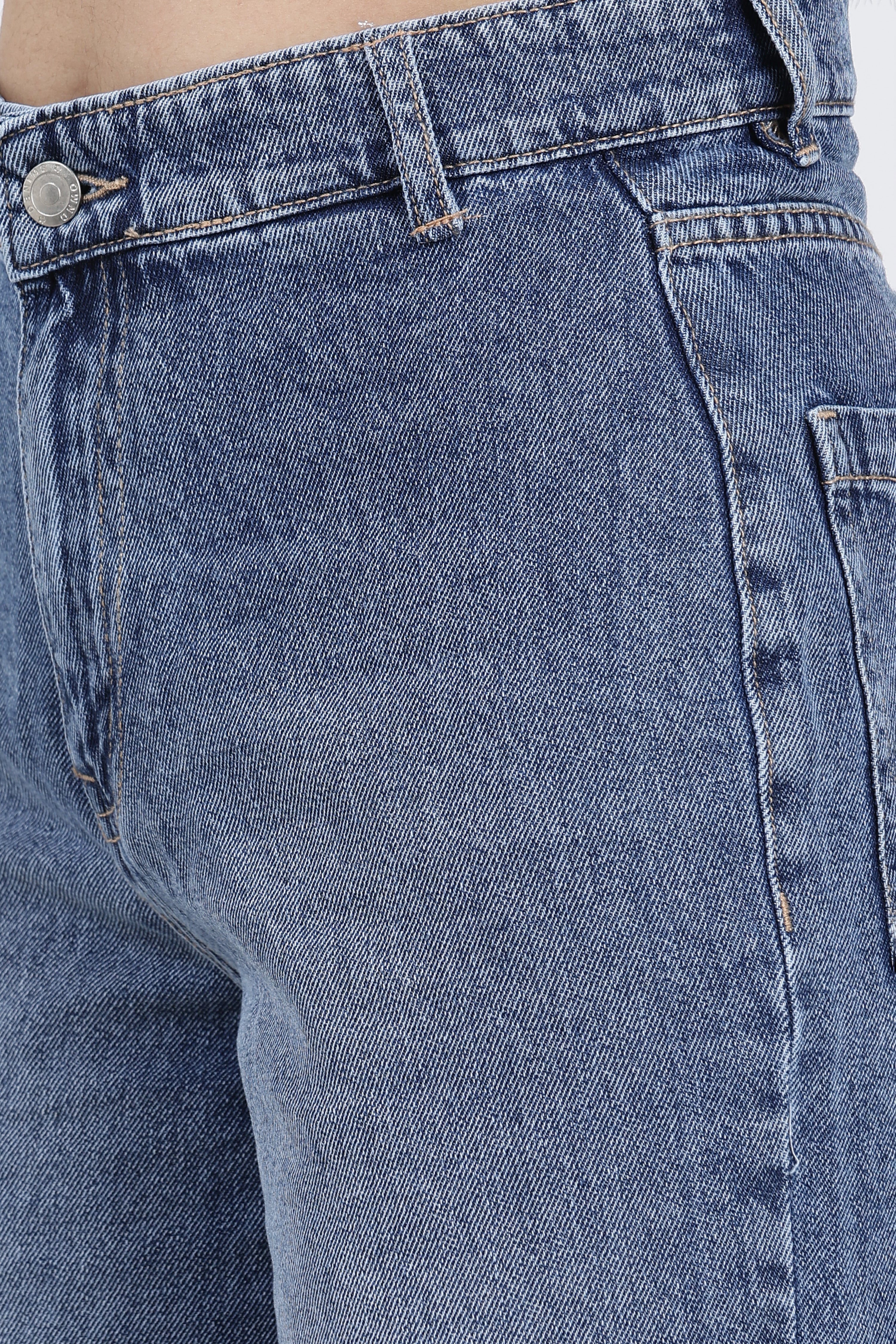 Blue 6 Pocketed Flared Fit Jeans for Women - Image 2