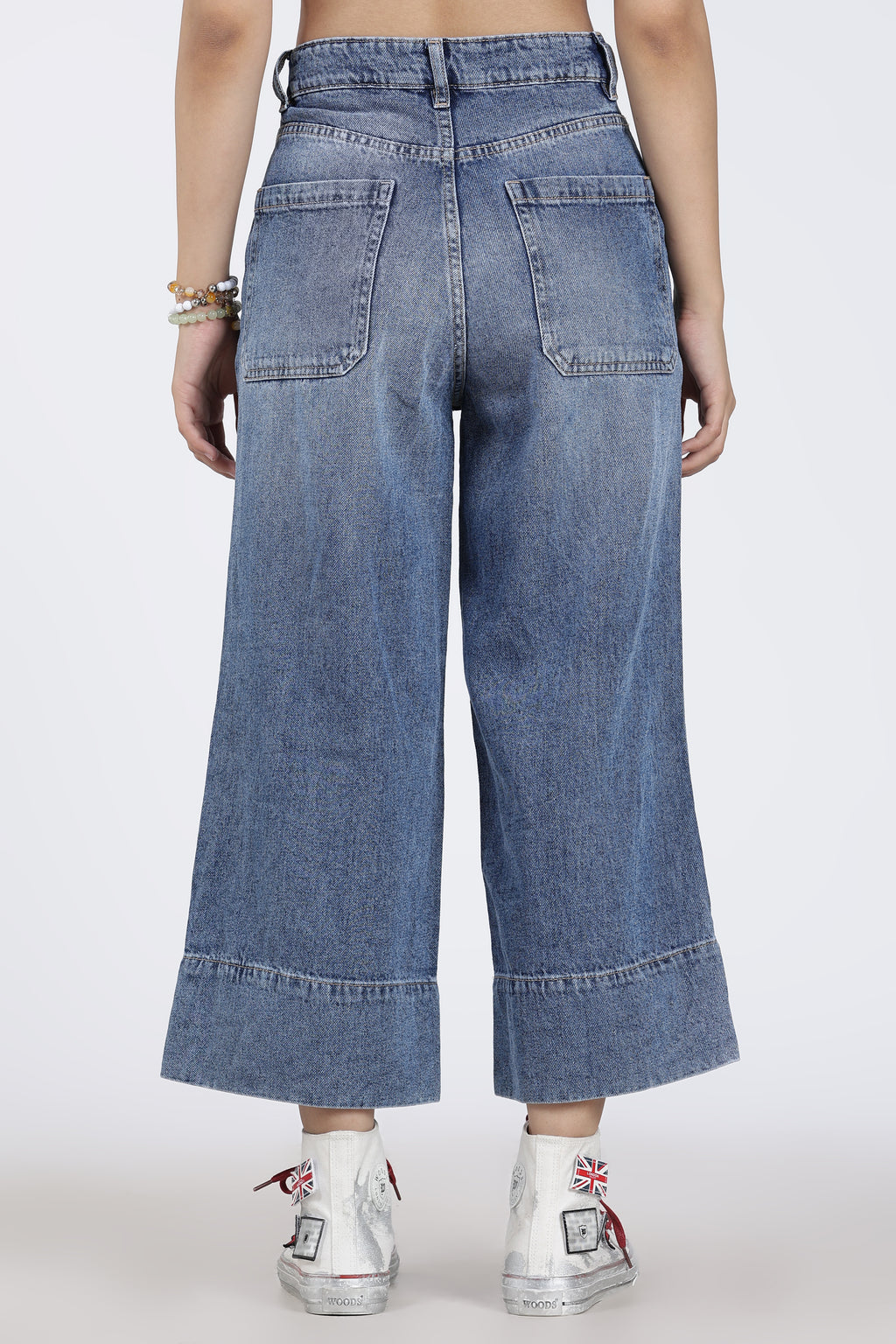 Blue 6 Pocketed Flared Fit Jeans for Women - Image 4