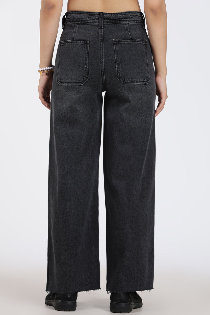 Black Regular Fit Jeans for Women - Image 5