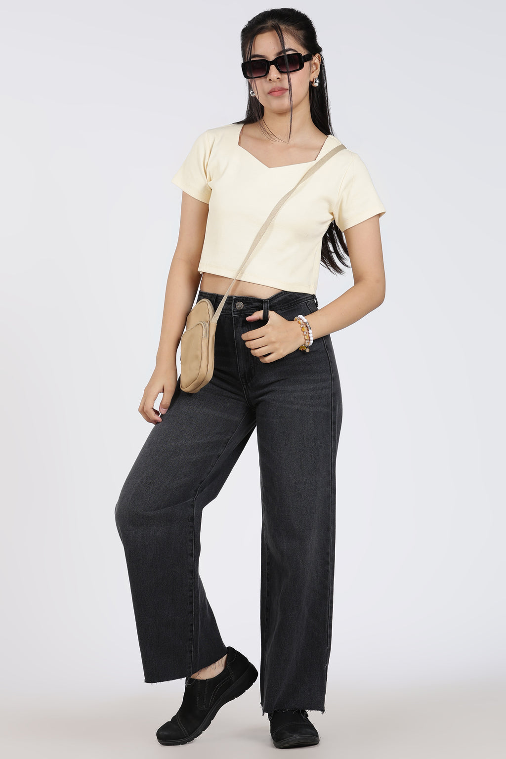 Black Regular Fit Jeans for Women - Image 6